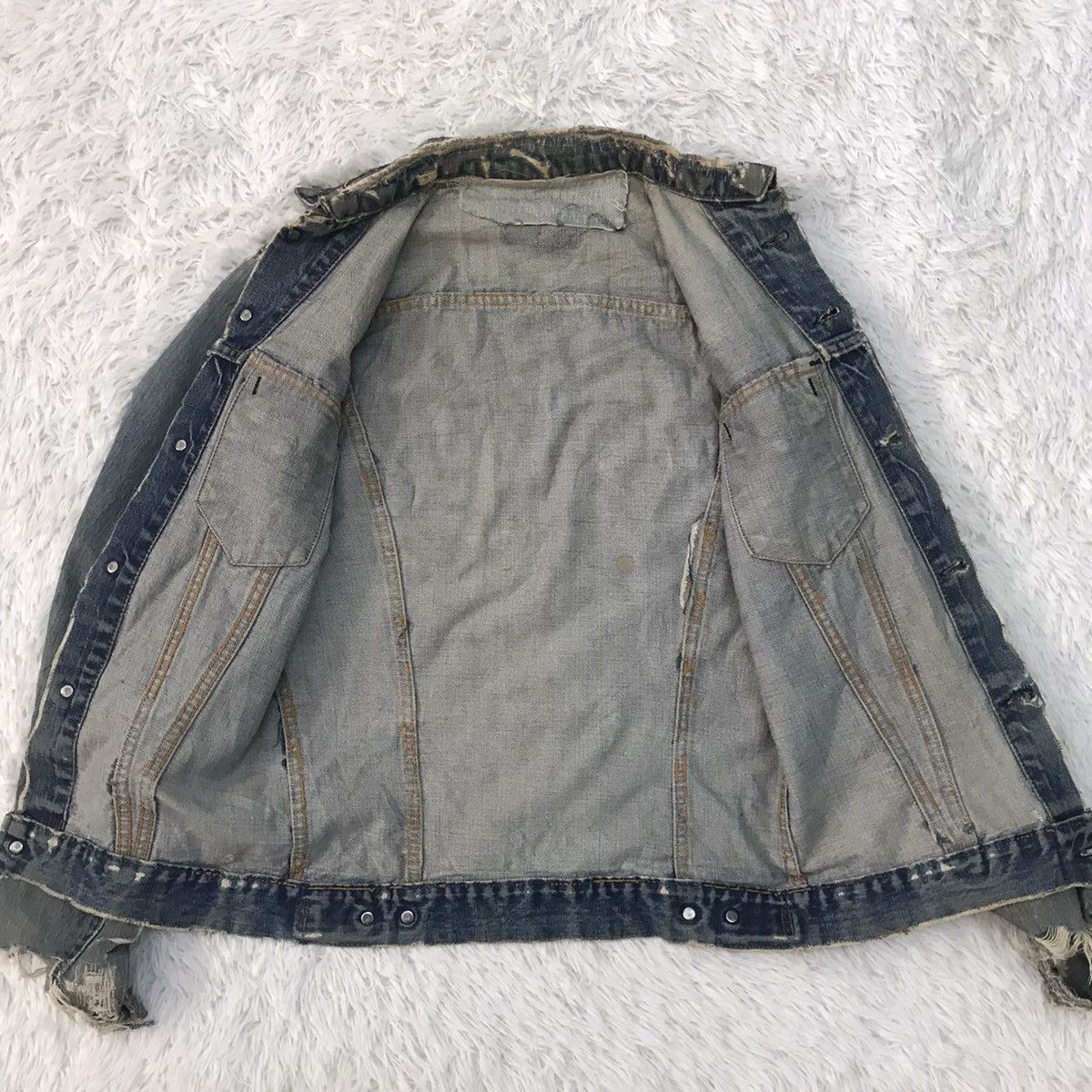 Levi's Vtg Distress Levis Big E Button No 526 Denim Jacket Size US S / EU 44-46 / 1 - 15 Thumbnail