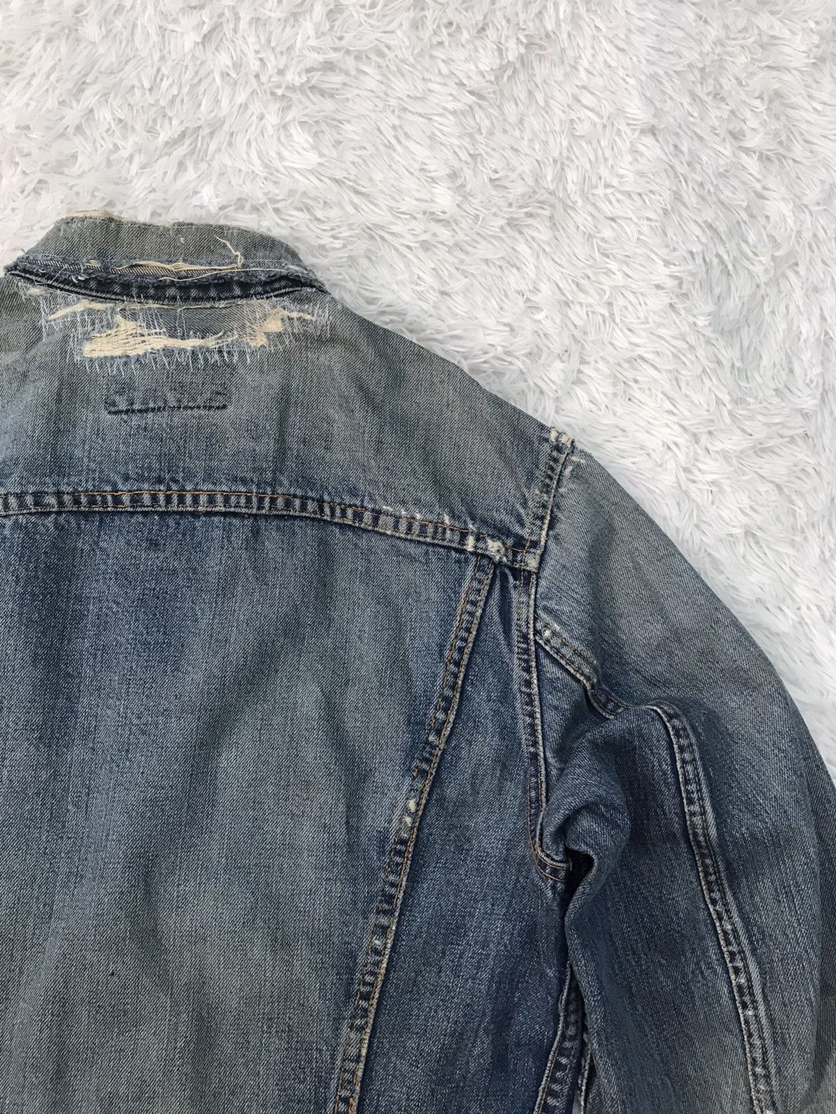 Levi's Vtg Distress Levis Big E Button No 526 Denim Jacket Size US S / EU 44-46 / 1 - 10 Thumbnail