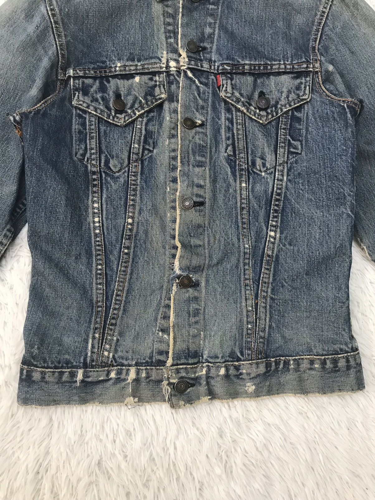 Levi's Vtg Distress Levis Big E Button No 526 Denim Jacket Size US S / EU 44-46 / 1 - 7 Thumbnail
