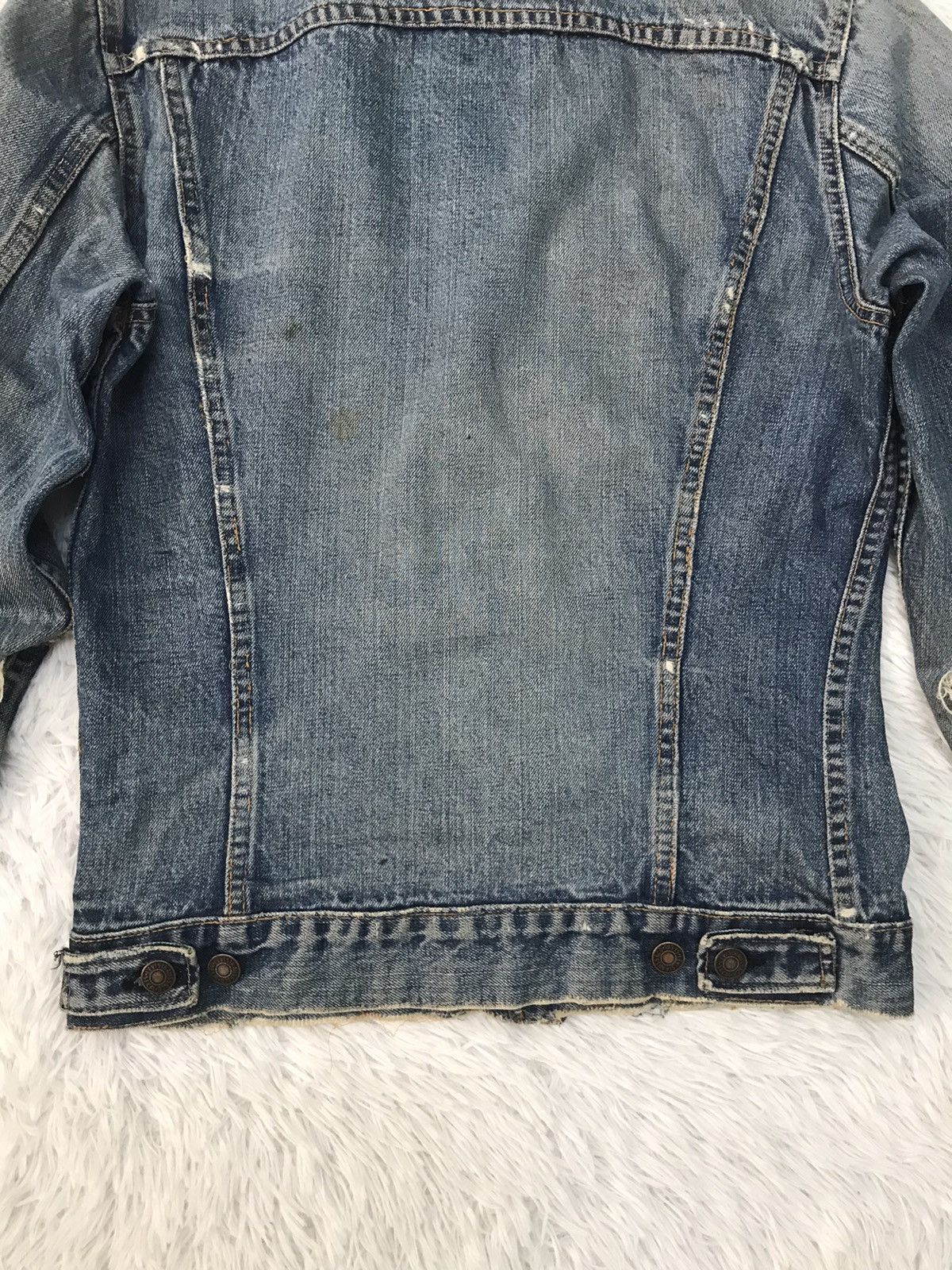 Levi's Vtg Distress Levis Big E Button No 526 Denim Jacket Size US S / EU 44-46 / 1 - 13 Thumbnail