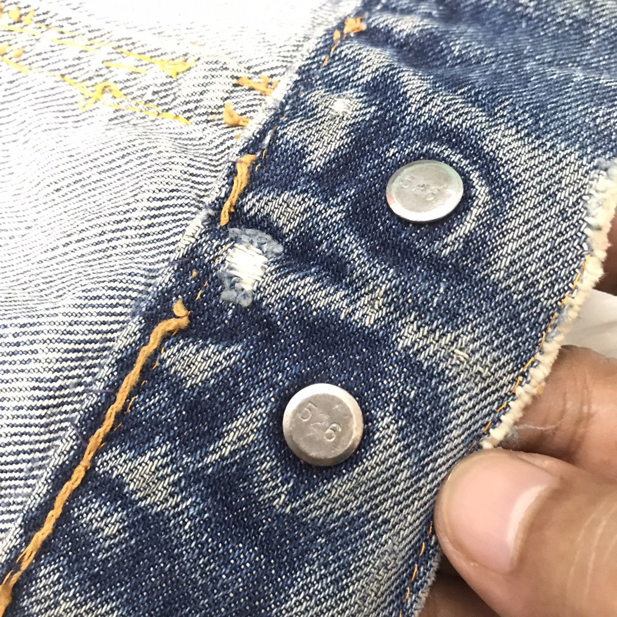 Levi's Vtg Distress Levis Big E Button No 526 Denim Jacket Size US S / EU 44-46 / 1 - 18 Thumbnail