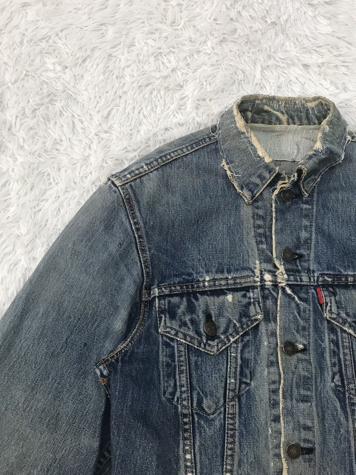 Levi's Vtg Distress Levis Big E Button No 526 Denim Jacket Size US S / EU 44-46 / 1 - 3 Thumbnail