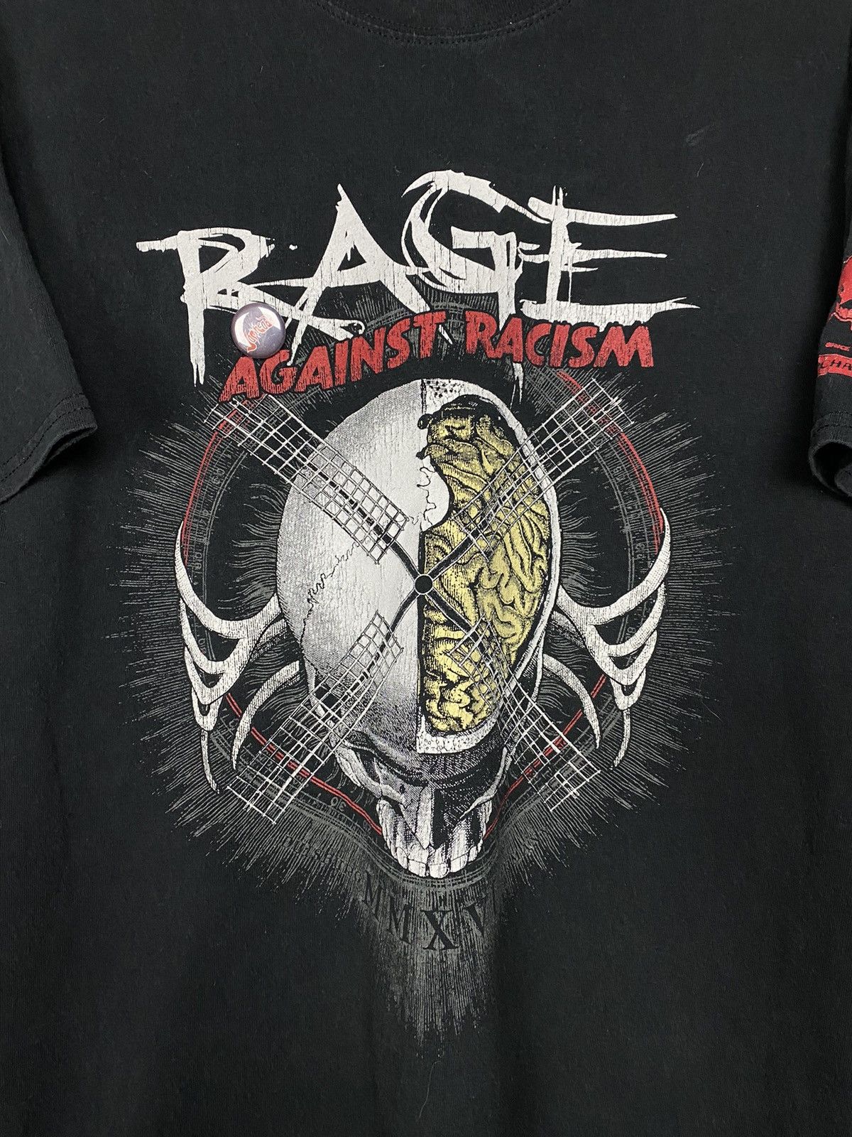 Gildan × Vintage Rage Against Racism Festival Vintage Black T-Shirt Size US XL / EU 56 / 4 - 2 Thumbnail