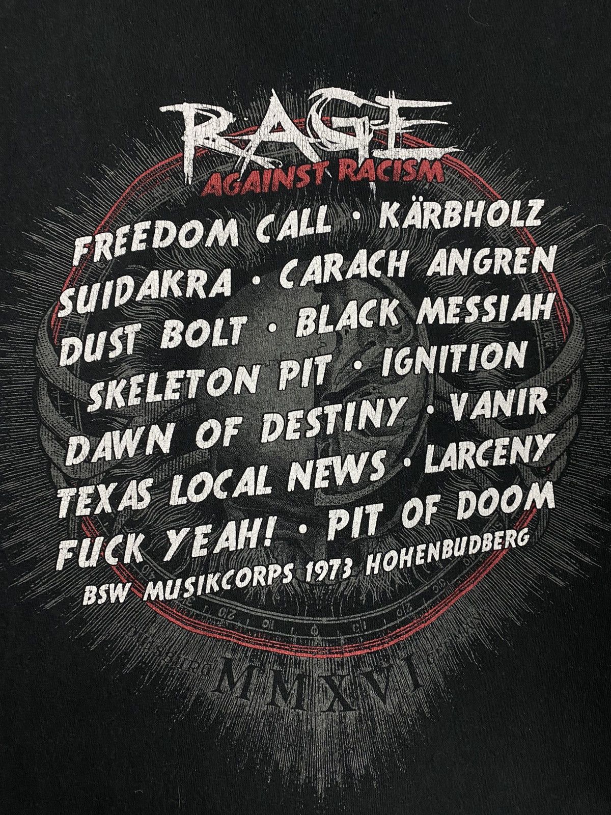 Gildan × Vintage Rage Against Racism Festival Vintage Black T-Shirt Size US XL / EU 56 / 4 - 8 Thumbnail