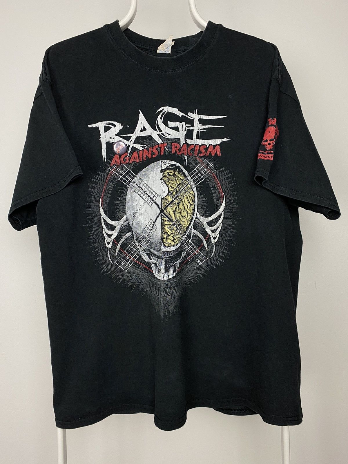 Gildan × Vintage Rage Against Racism Festival Vintage Black T-Shirt Size US XL / EU 56 / 4 - 1 Thumbnail