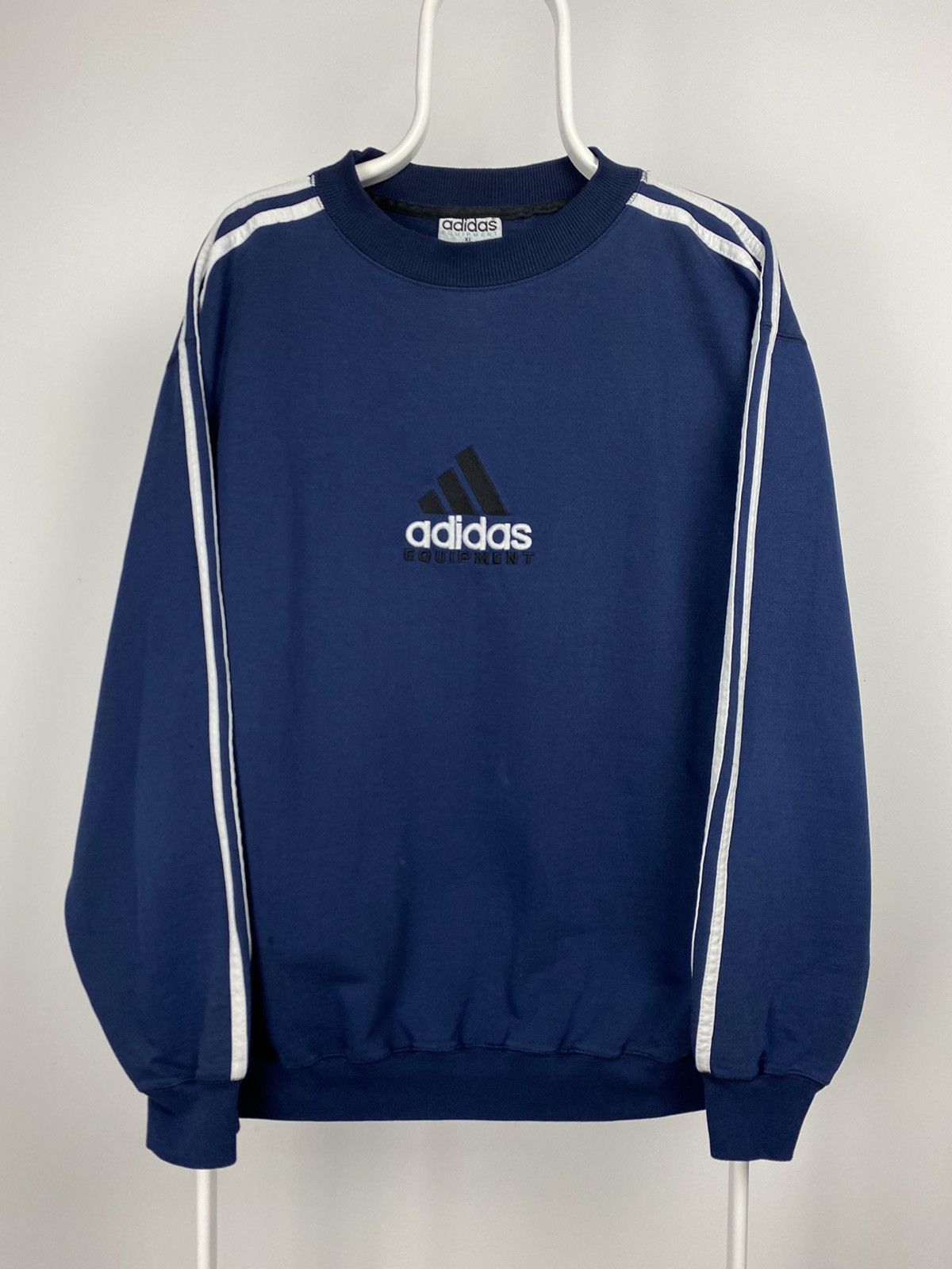 Adidas Equipment vintage center logo sweatshirt EQT navy 90s