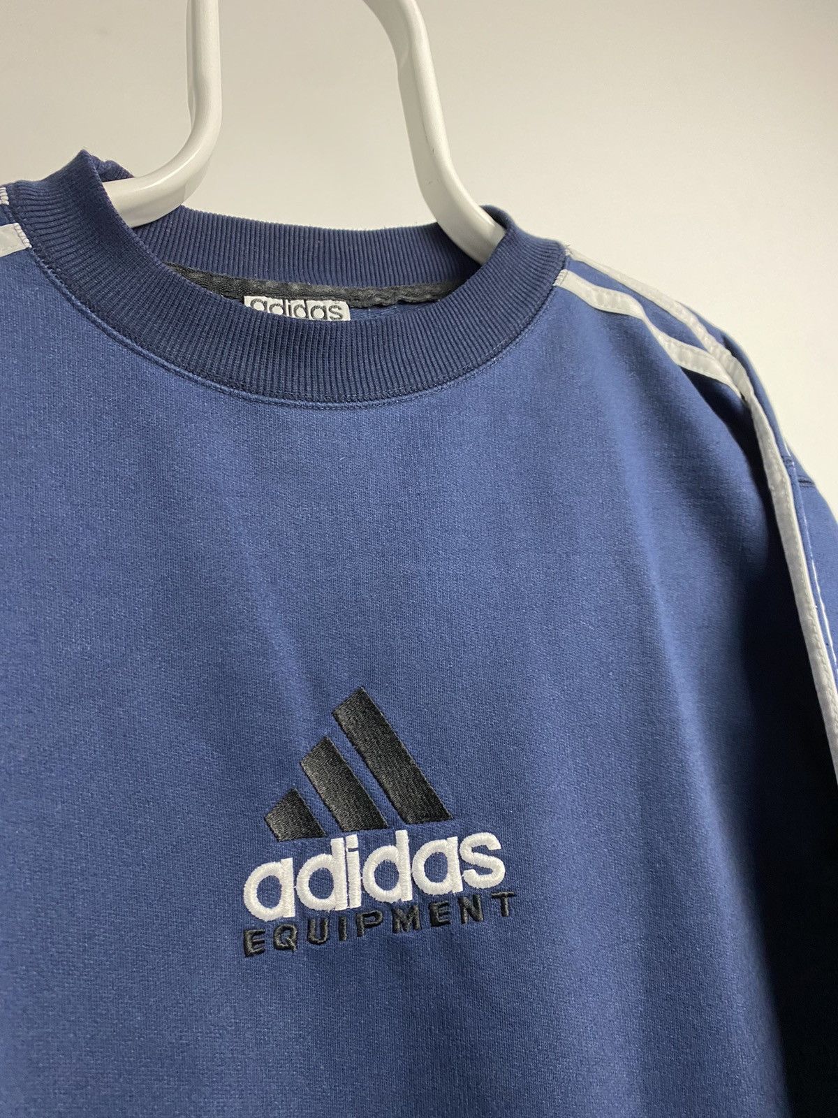 Adidas Adidas Equipment vintage center logo sweatshirt EQT navy 90s Size US XL / EU 56 / 4 - 3 Thumbnail