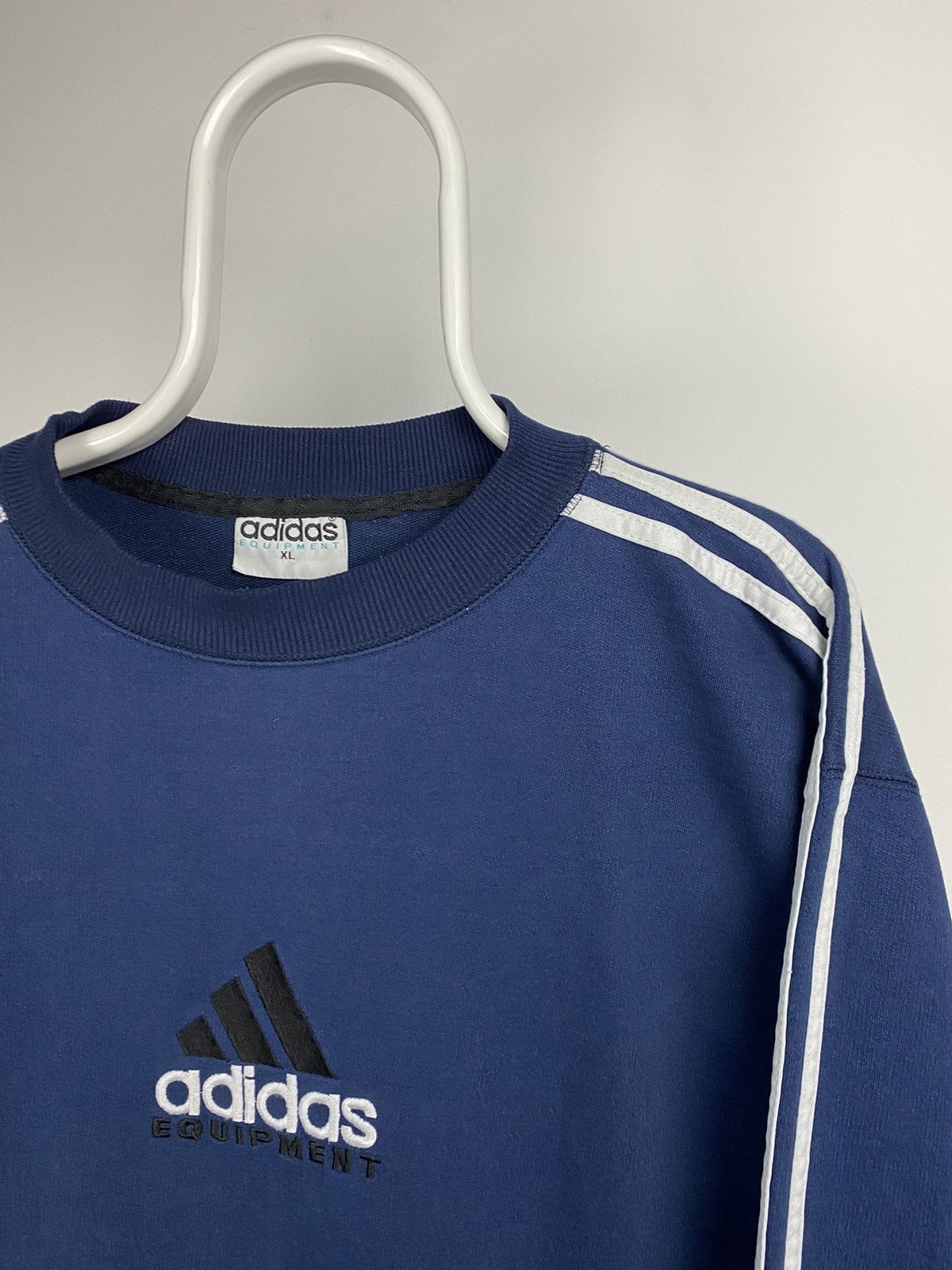 Adidas Adidas Equipment vintage center logo sweatshirt EQT navy 90s Size US XL / EU 56 / 4 - 2 Thumbnail