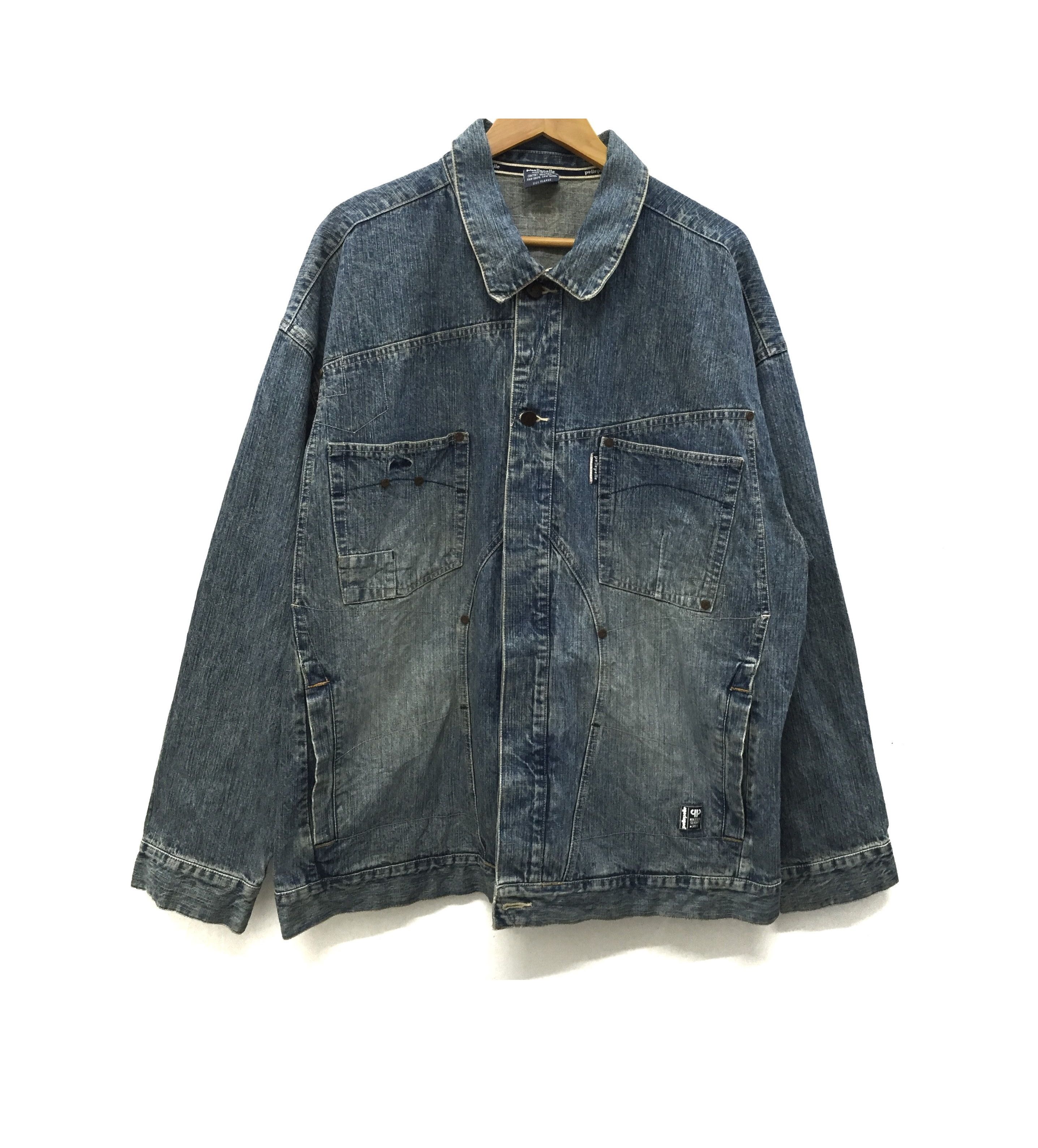 PELLEPELLE パッチワーク DENIM SETUP Men's Pelle Pelle Denim Jackets | Grailed