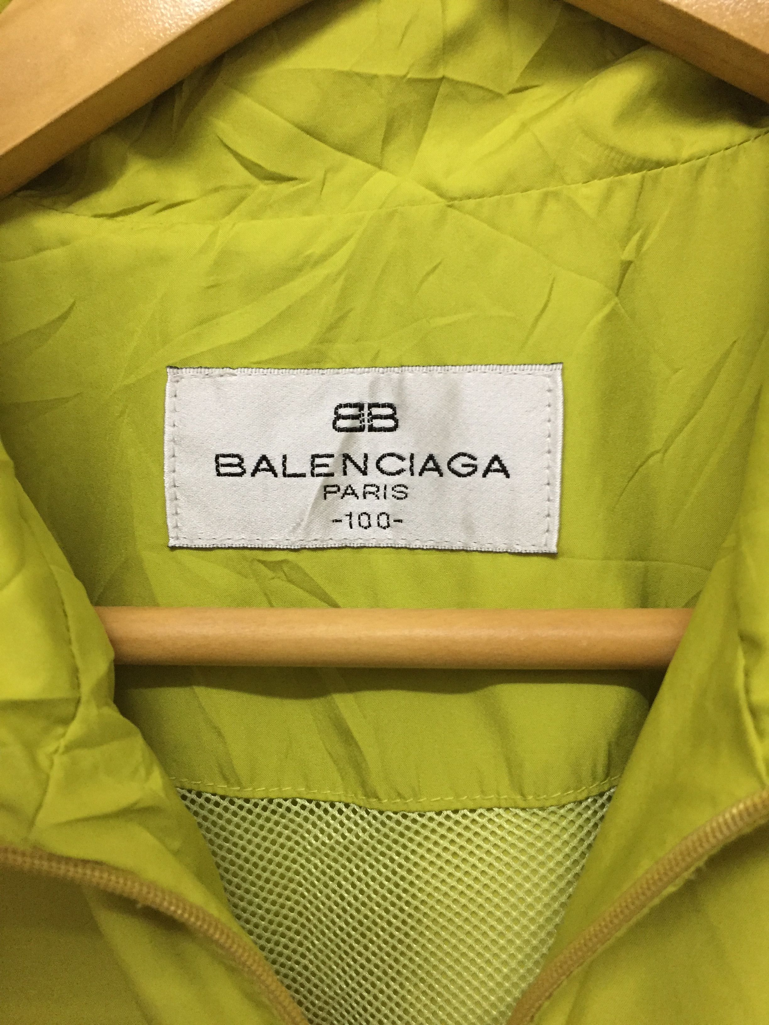 Balenciaga × Vintage Vtg BALENCIAGA light Windbreaker apple green jacket Size US S / EU 44-46 / 1 - 11 Thumbnail