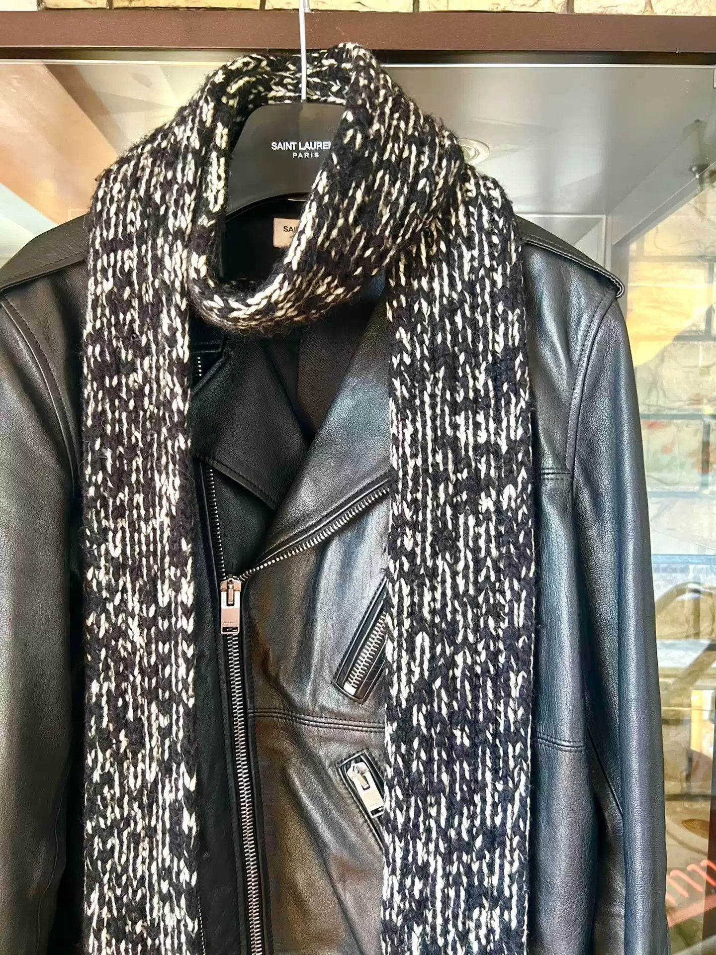 Yves Saint Laurent Saint Laurent 13Fw Black Woolen Tassels Scarf One Size Size ONE SIZE - 2 Thumbnail