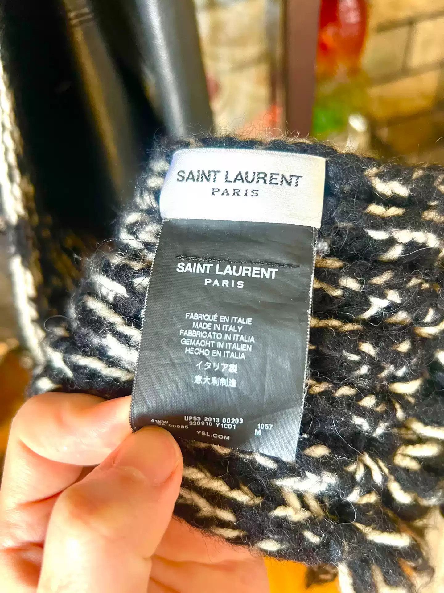 Yves Saint Laurent Saint Laurent 13Fw Black Woolen Tassels Scarf One Size Size ONE SIZE - 3 Thumbnail