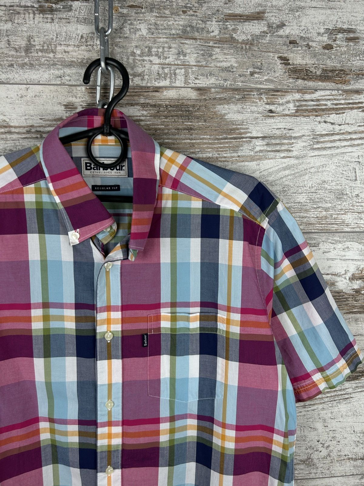 Barbour × Vintage Mens Vintage BARBOUR SHIRTS button up novacheck Size US M / EU 48-50 / 2 - 3 Thumbnail
