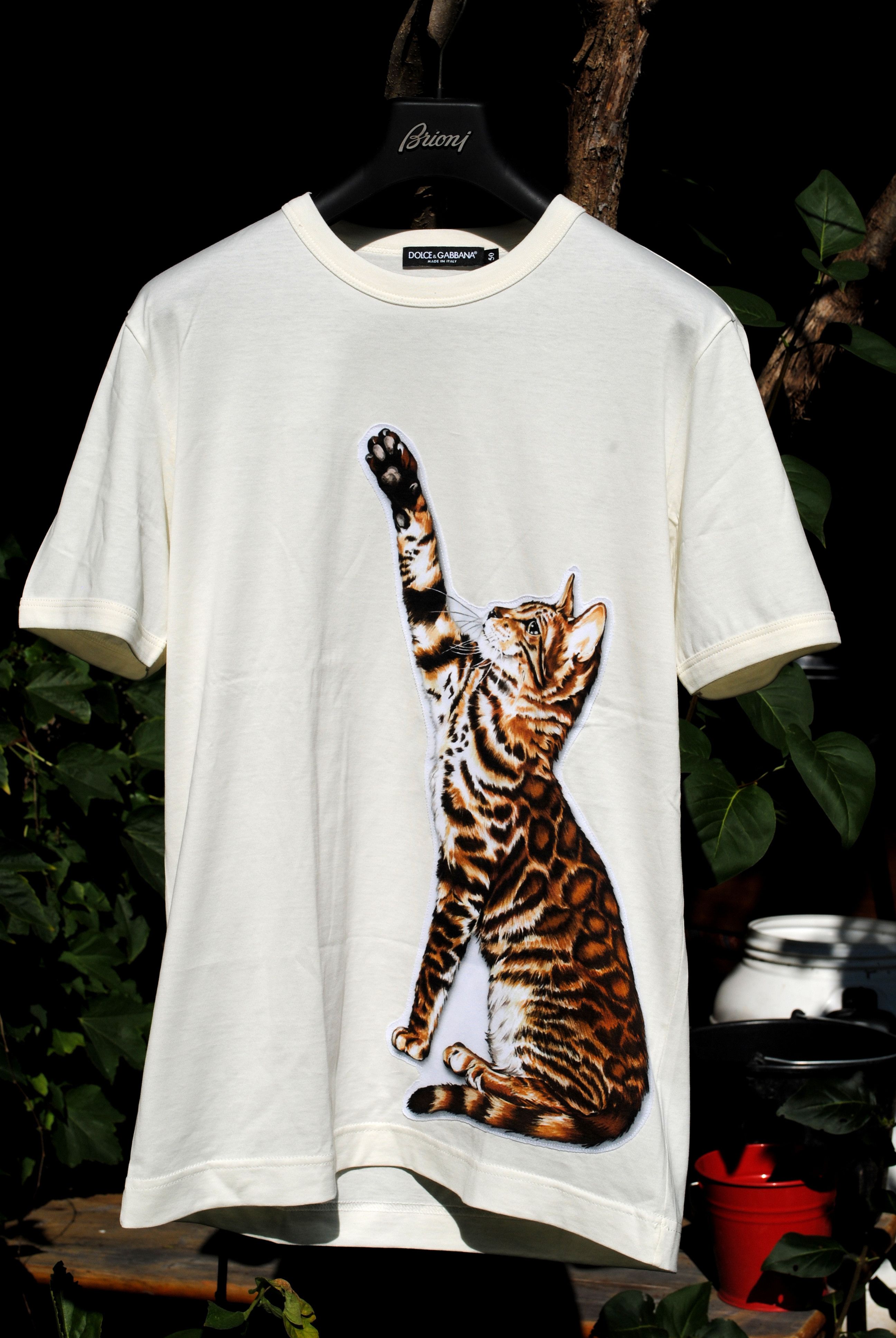 Dolce and gabbana cat shirt best sale