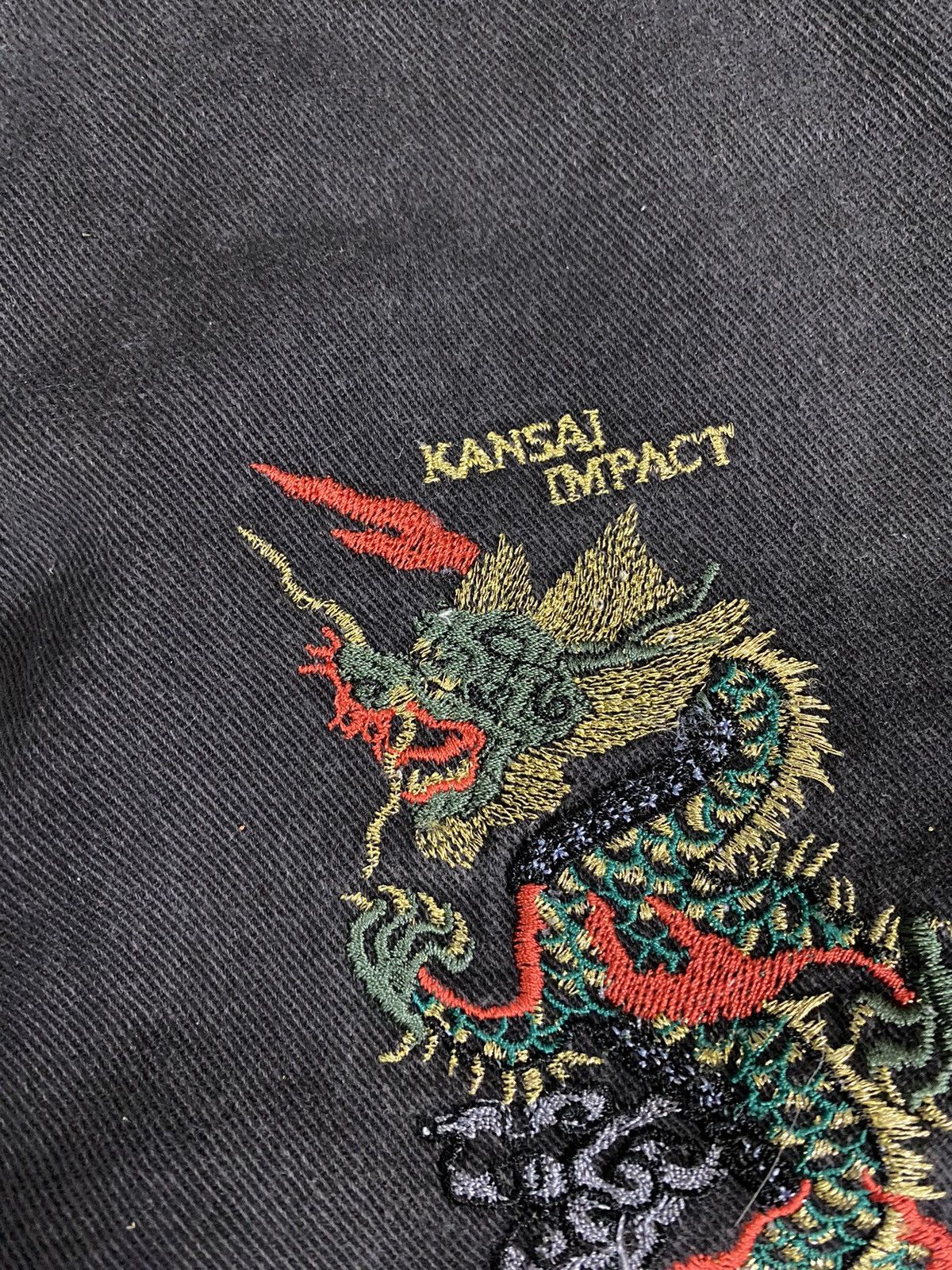 Kansai Yamamoto 80's Kansai IMPACT Embroidered Dragon Denim Size US 28 / EU 44 - 5 Thumbnail