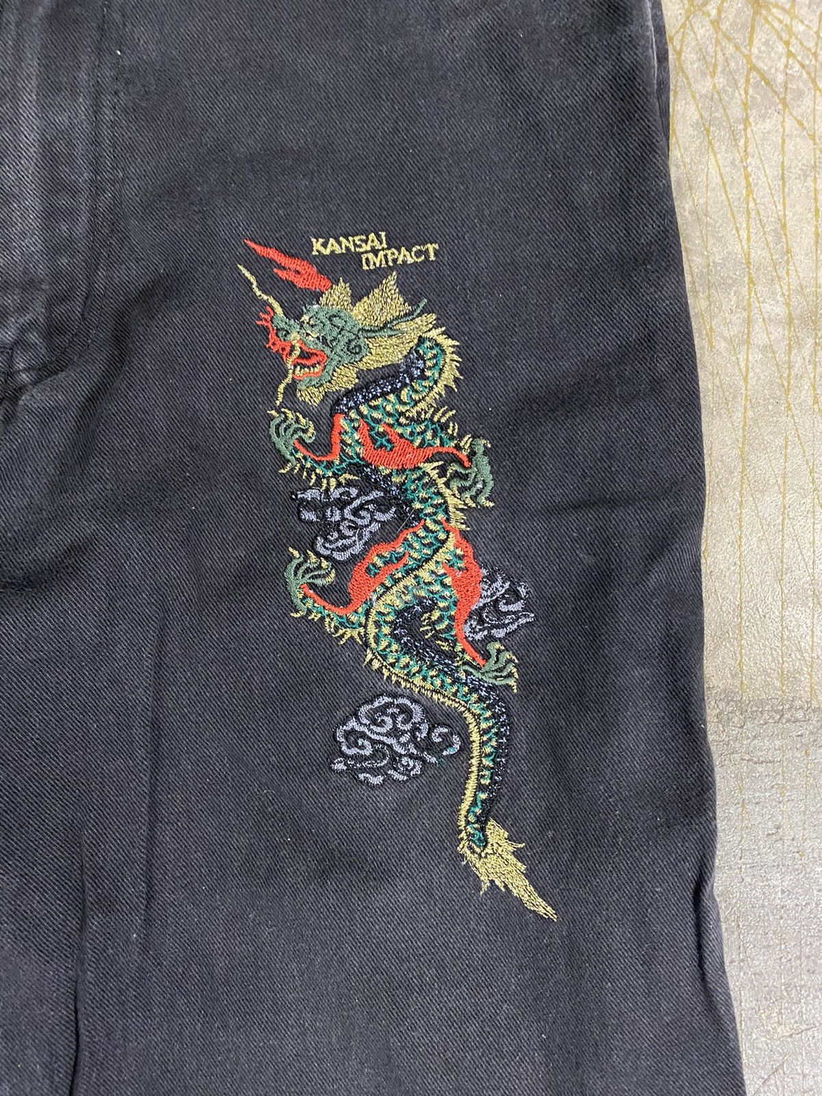 Kansai Yamamoto 80's Kansai IMPACT Embroidered Dragon Denim Size US 28 / EU 44 - 4 Thumbnail