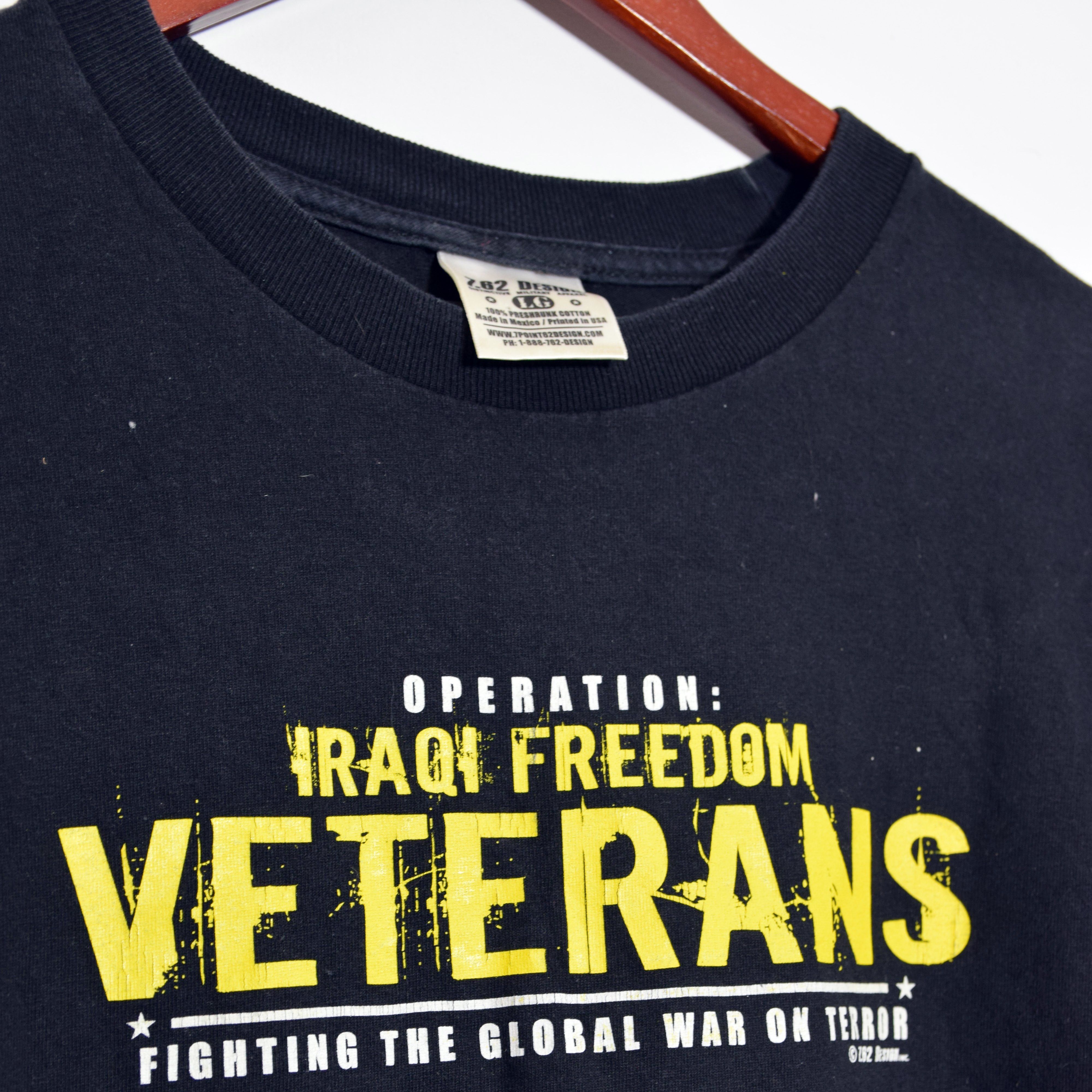 IRAK × Vintage 00s Operation Iraq Freedom Veterans T-shirt L Size US L / EU 52-54 / 3 - 4 Thumbnail