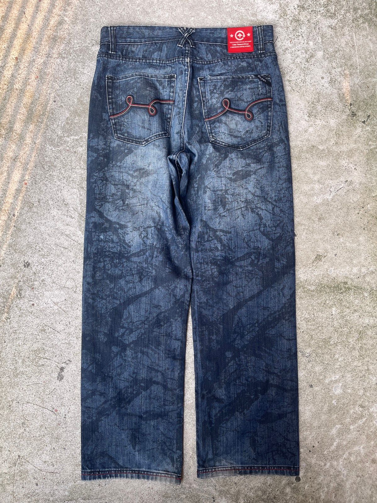 Pre-owned Jnco X Vintage Y2k Lrg Crazy Baggy Denim Jeans Jnco Southpole 32 In Blue