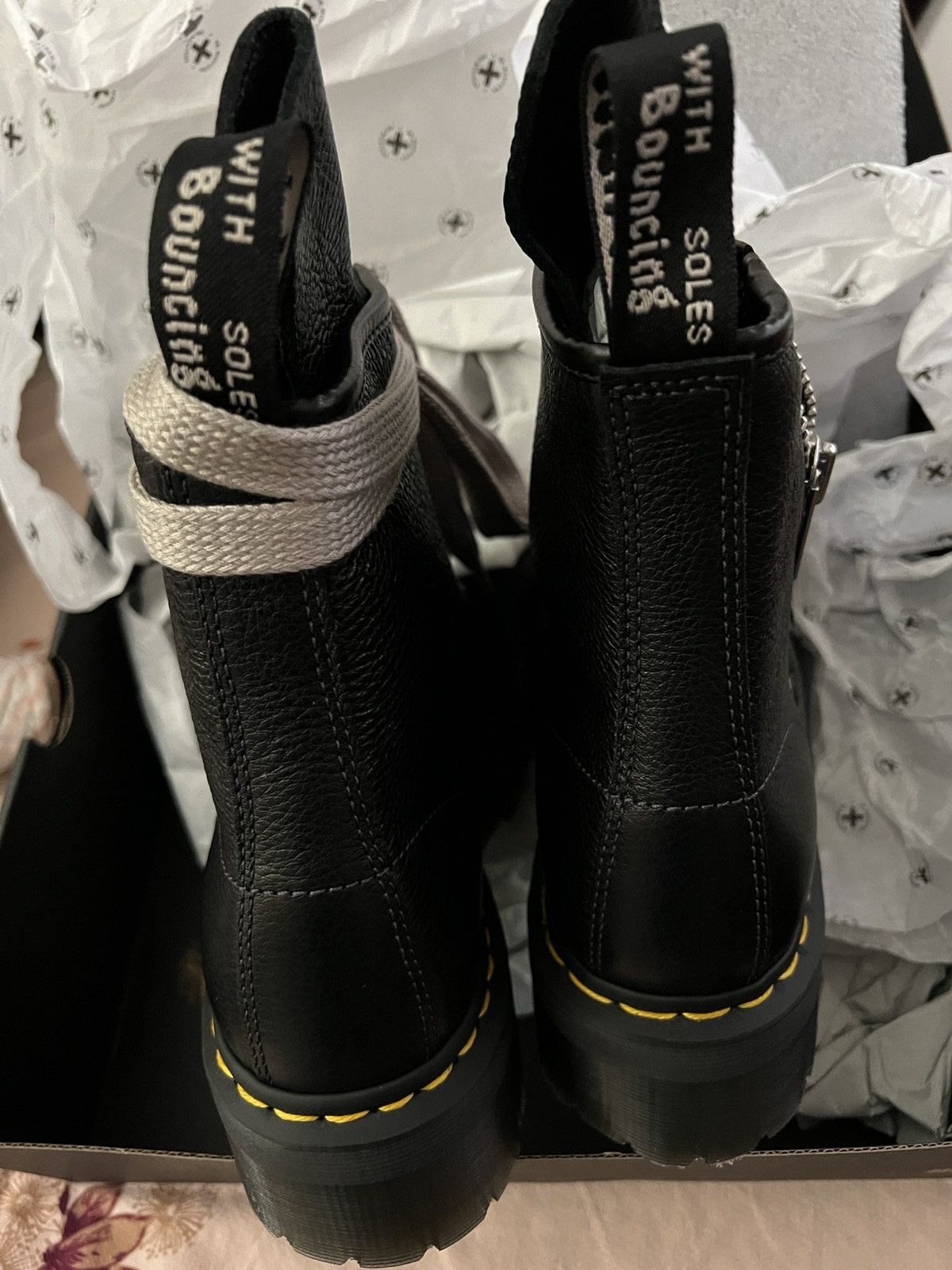 Dr. Martens × Rick Owens NEW RICK OWENS x Dr. Martens 1460 Jumbo lace Quad Sole Boots Size US 8 / EU 41 - 5 Thumbnail