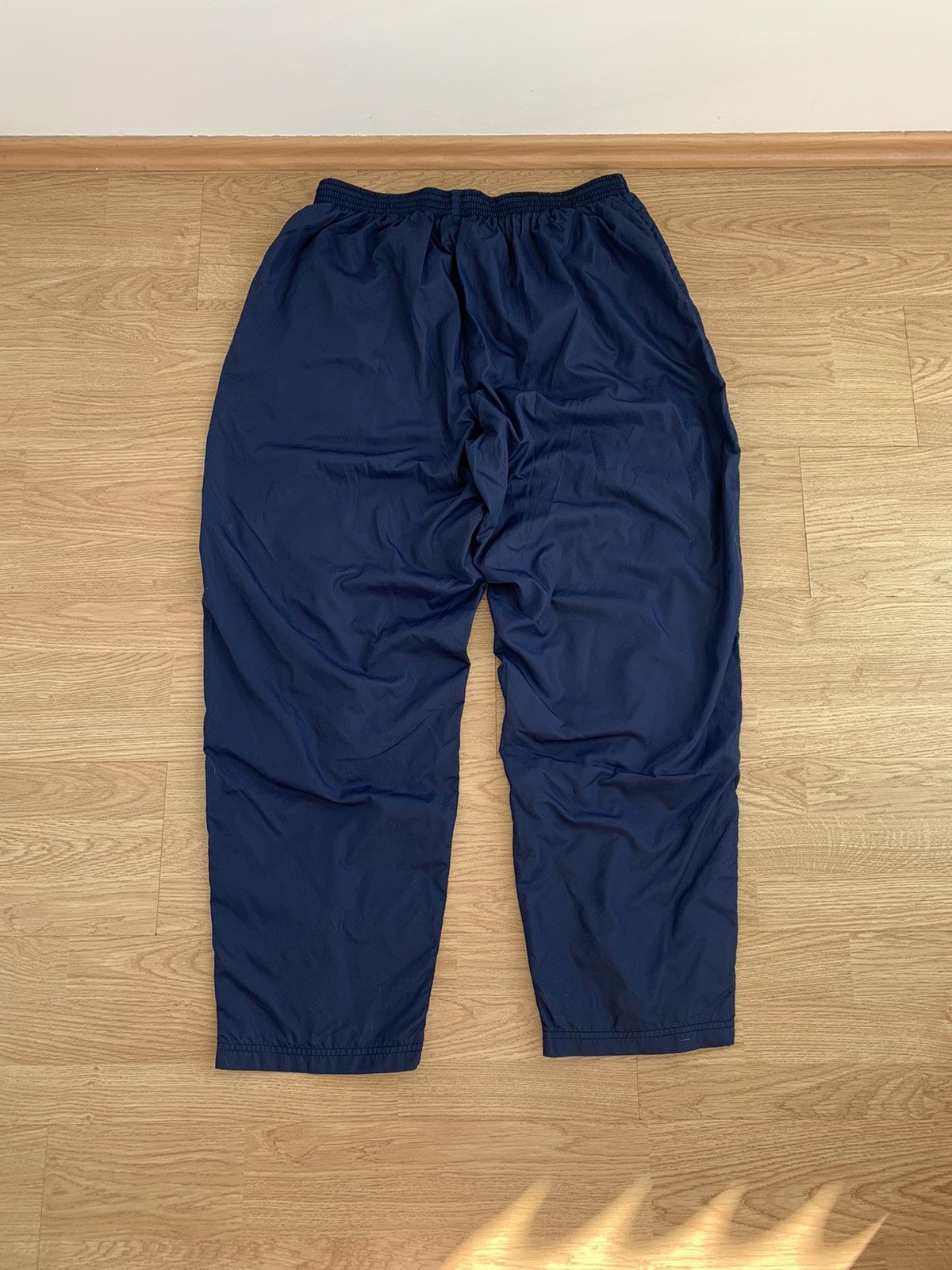 Nike × Vintage Vintage 90s Nike Navy Track Pants Swoosh Size US 36 / EU 52 - 3 Thumbnail