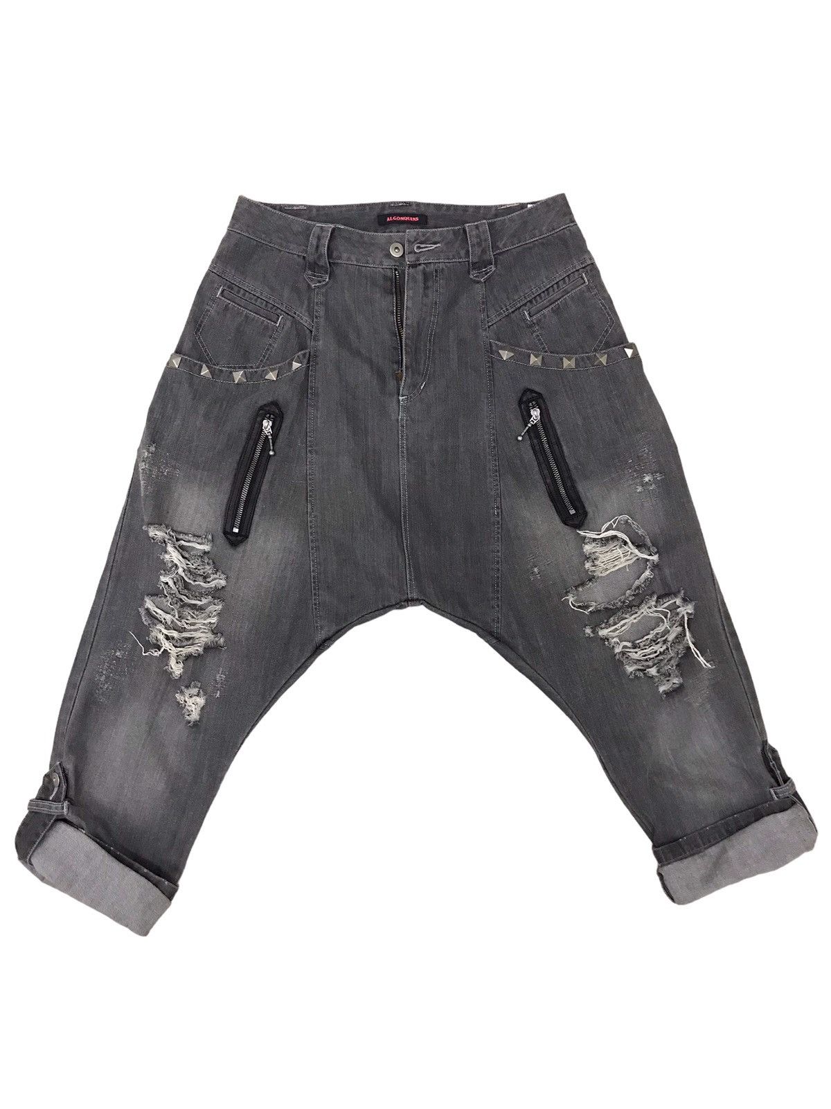 Japanese Brand ALGONQUINS Japanese Street Tobi Style Jeans Size US 31 - 14 Thumbnail