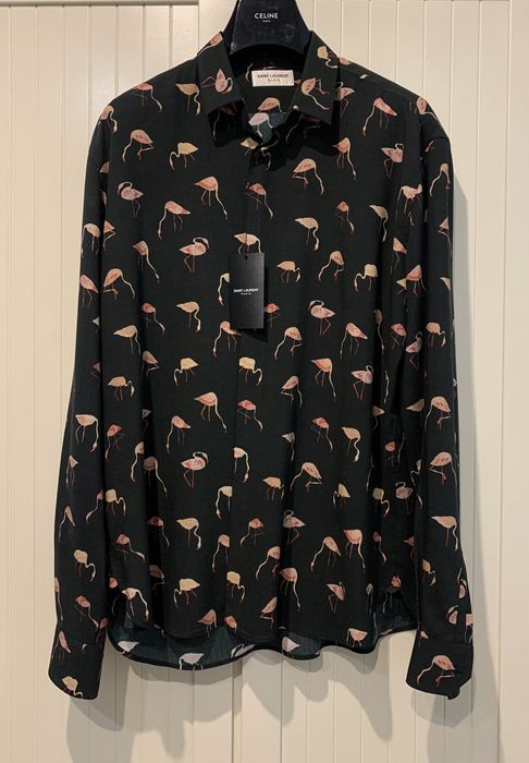 Saint laurent 2025 flamingo shirt