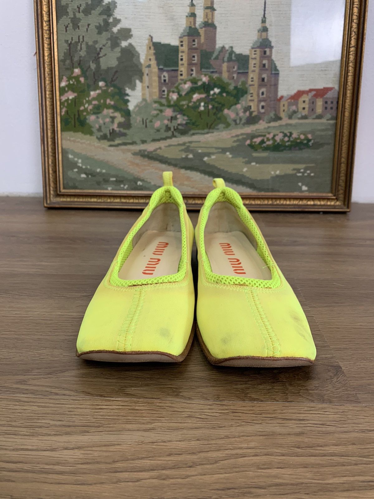 Miu Miu Miu Miu Y2K neon neoprene flat shoes Size US 6.5 / IT 36.5 - 1 Thumbnail