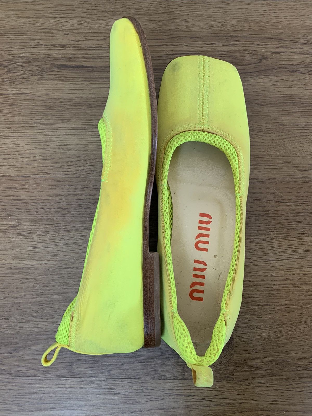 Miu Miu Miu Miu Y2K neon neoprene flat shoes Size US 6.5 / IT 36.5 - 13 Thumbnail