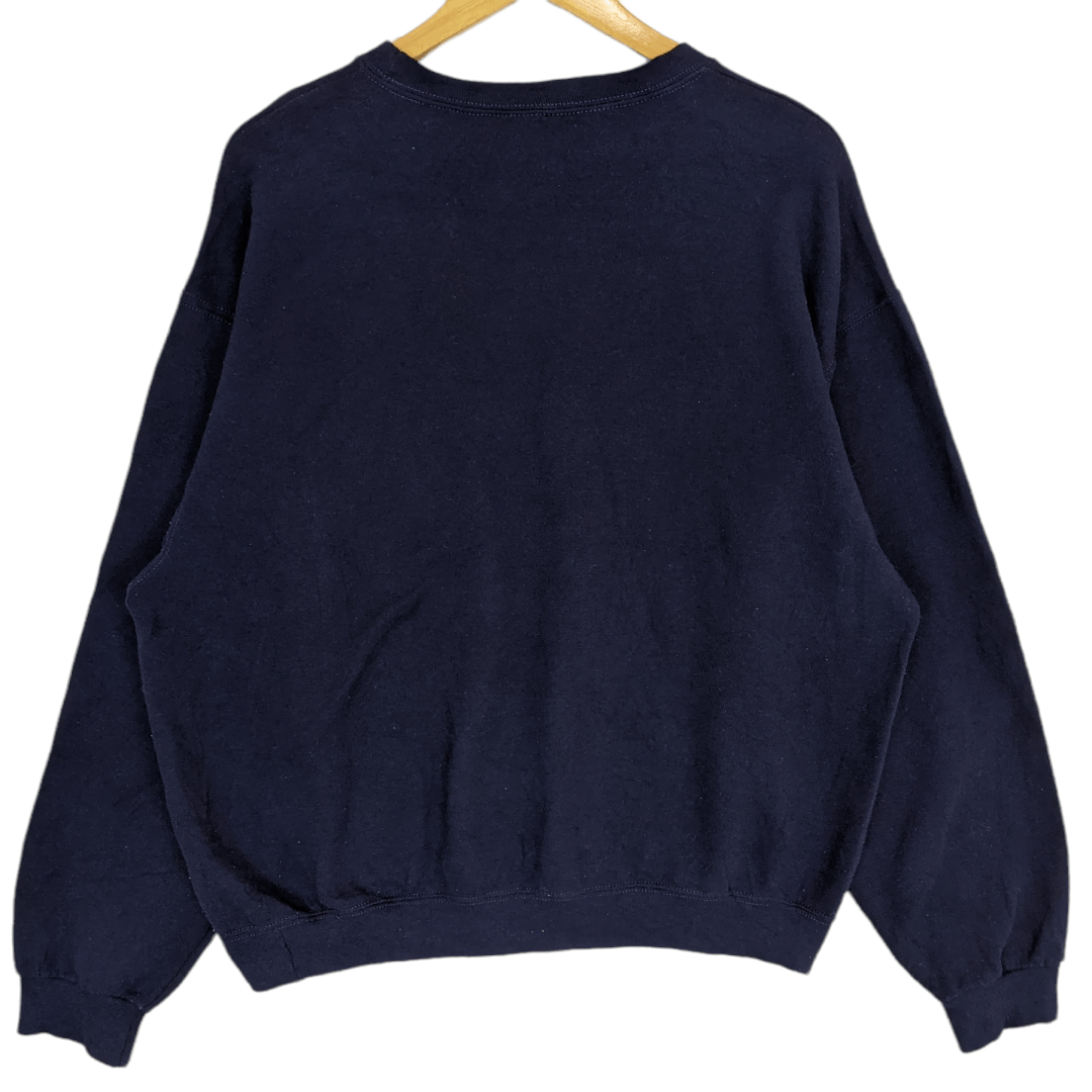 American Apparel FRUIT OF THE LOOM Dark Blue Plain Jumper Sweatshirt Size US L / EU 52-54 / 3 - 6 Thumbnail