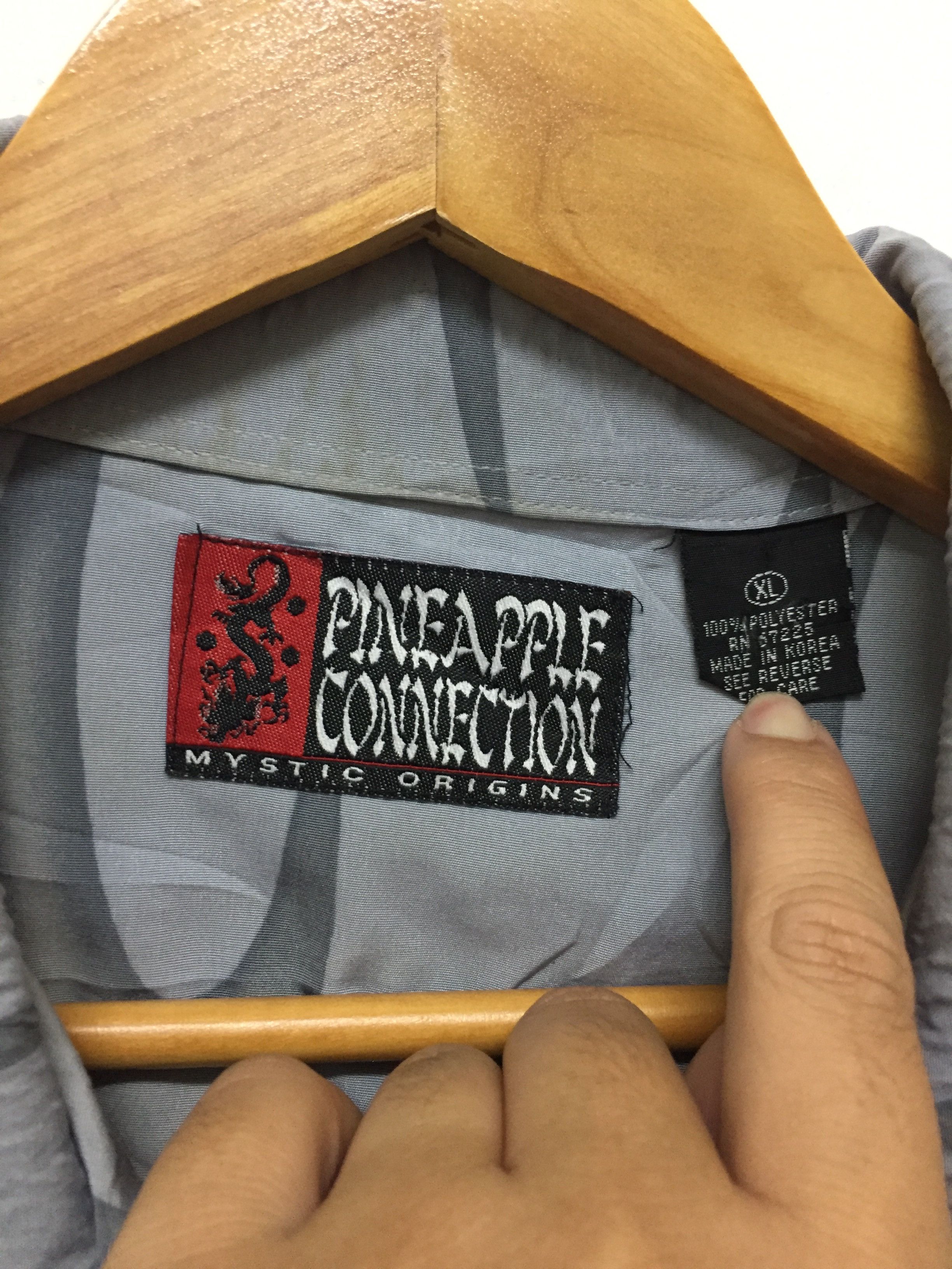 Japanese Brand × Toyo Enterprises 1990s Fire flame dragon button up shirt 100% polyester Size US XL / EU 56 / 4 - 6 Thumbnail