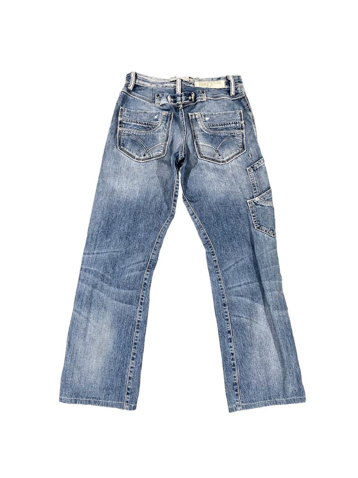 Japanese Brand × Vintage VINTAGE BE ONE TAKE TWO MUSCLE DENIM BACK BUCKLE SIZE 28X29 Size US 28 / EU 44 - 6 Thumbnail
