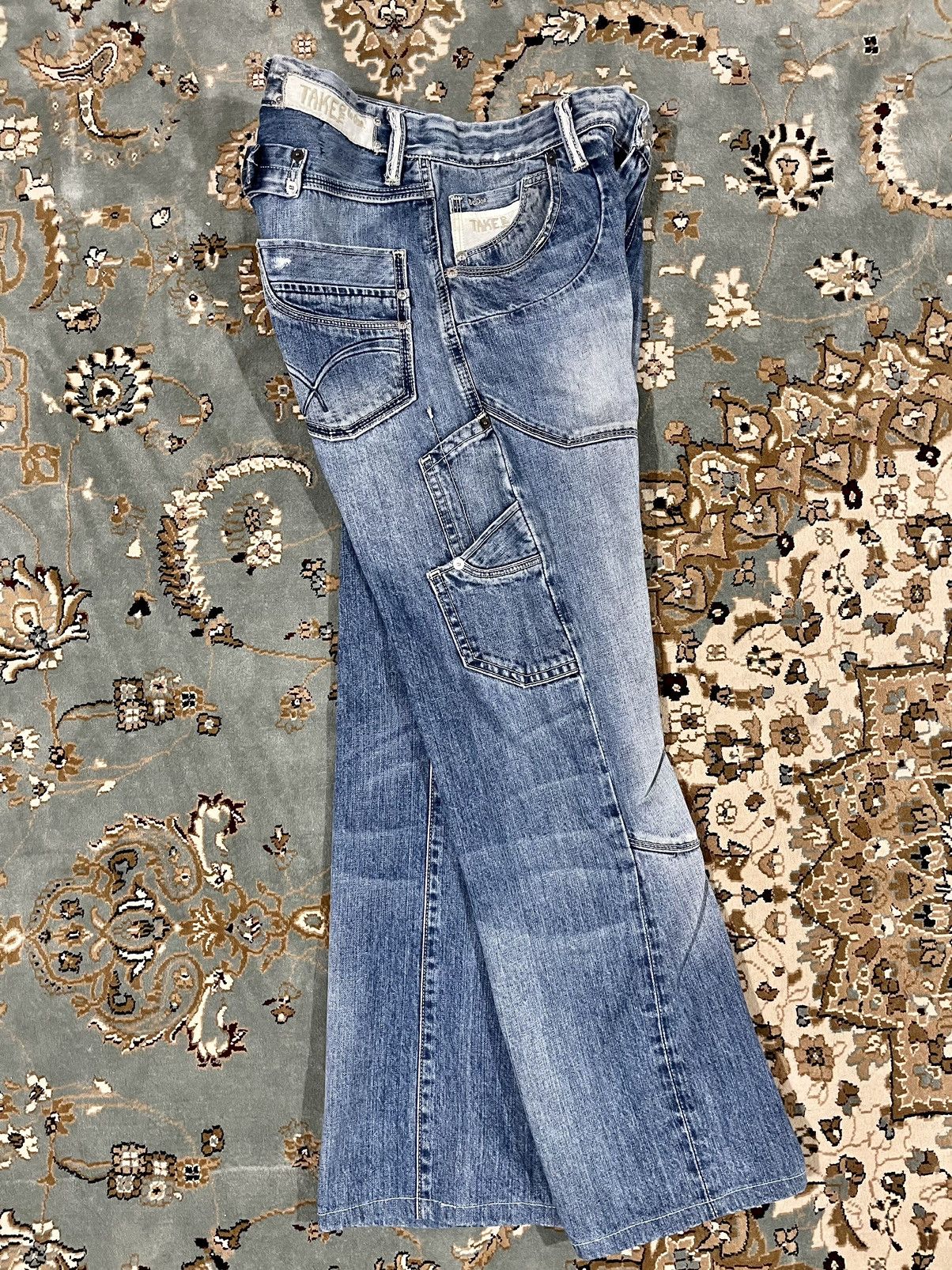Japanese Brand × Vintage VINTAGE BE ONE TAKE TWO MUSCLE DENIM BACK BUCKLE SIZE 28X29 Size US 28 / EU 44 - 15 Thumbnail