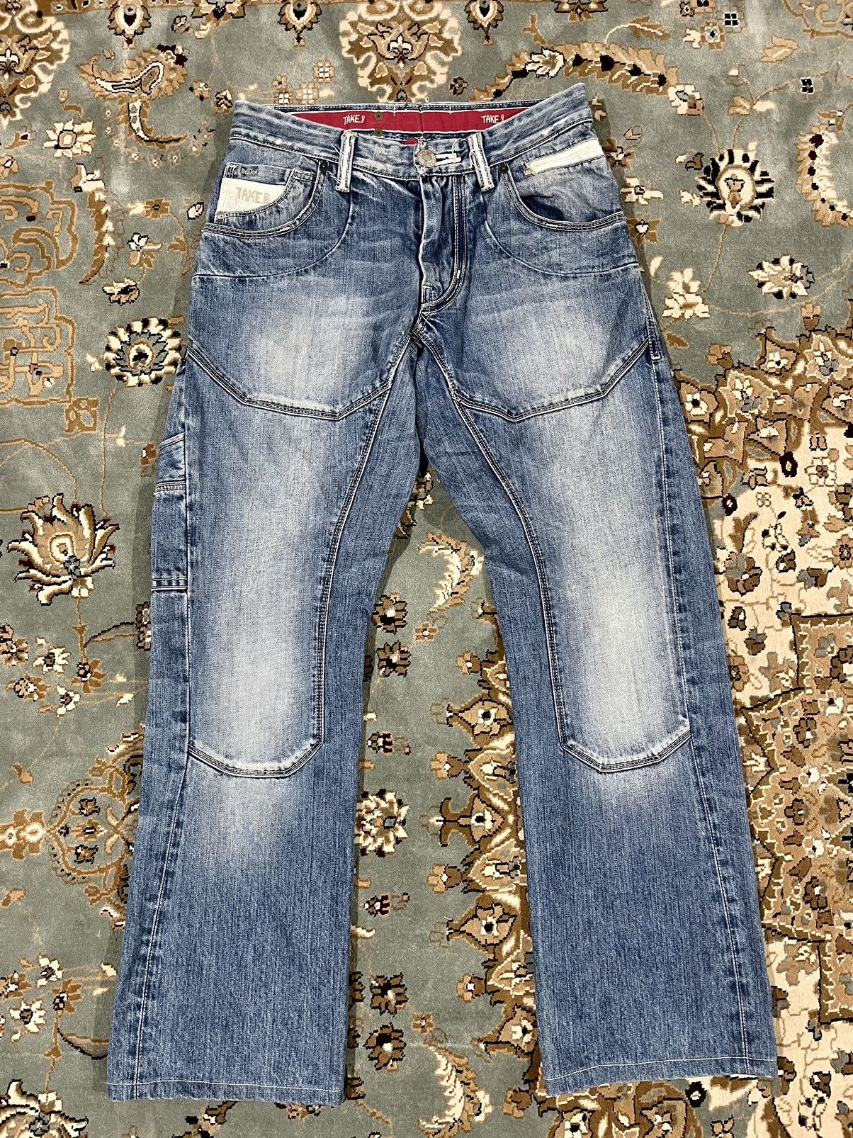 Japanese Brand × Vintage VINTAGE BE ONE TAKE TWO MUSCLE DENIM BACK BUCKLE SIZE 28X29 Size US 28 / EU 44 - 1 Thumbnail
