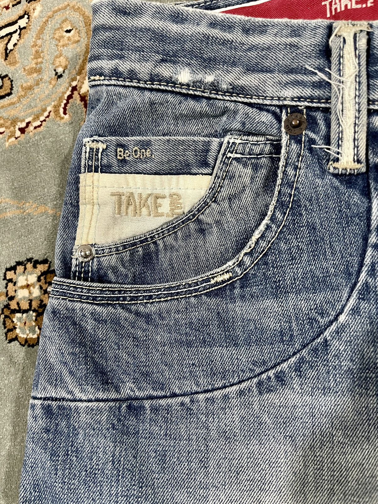 Japanese Brand × Vintage VINTAGE BE ONE TAKE TWO MUSCLE DENIM BACK BUCKLE SIZE 28X29 Size US 28 / EU 44 - 7 Thumbnail