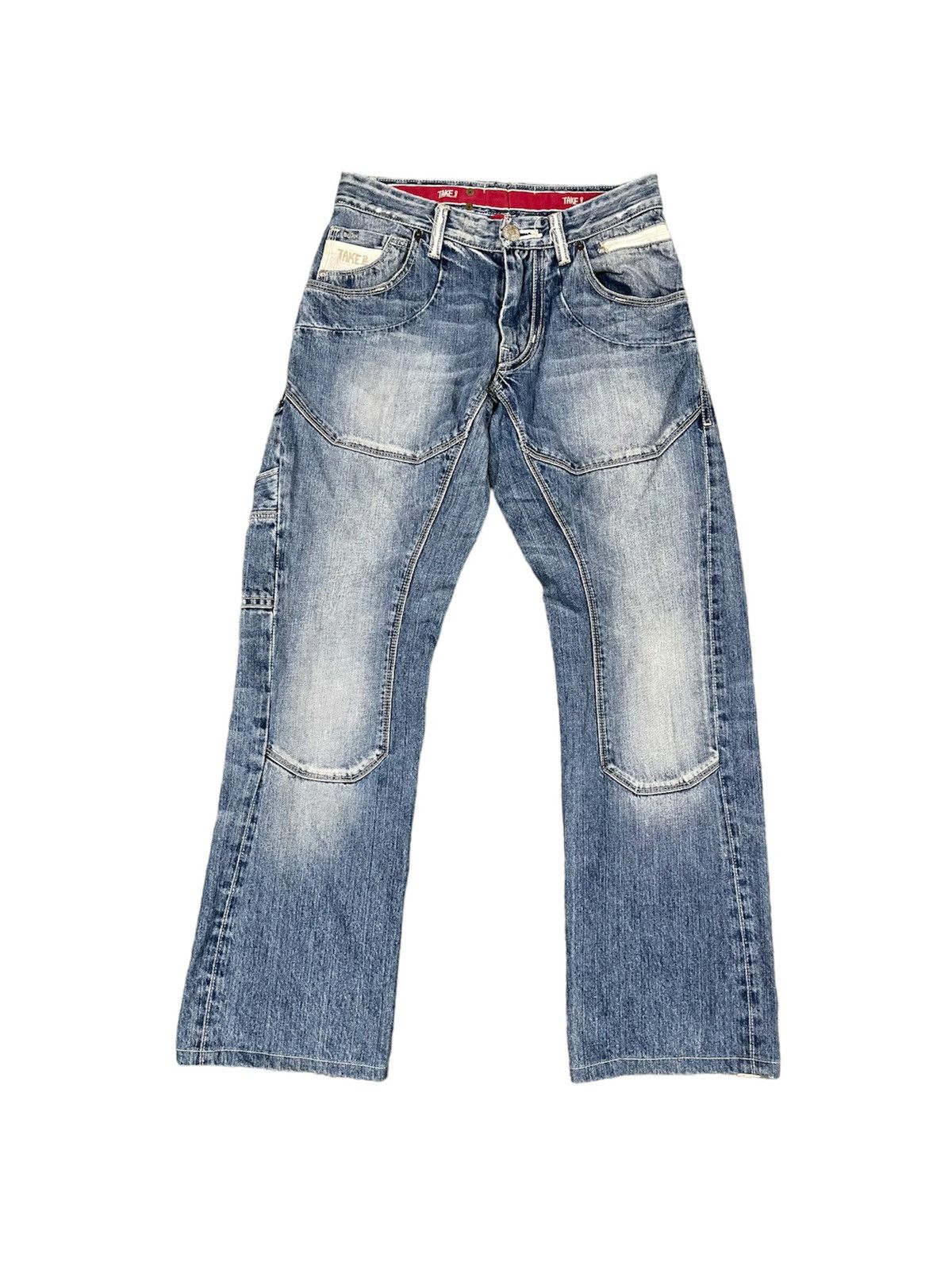 Japanese Brand × Vintage VINTAGE BE ONE TAKE TWO MUSCLE DENIM BACK BUCKLE SIZE 28X29 Size US 28 / EU 44 - 5 Thumbnail