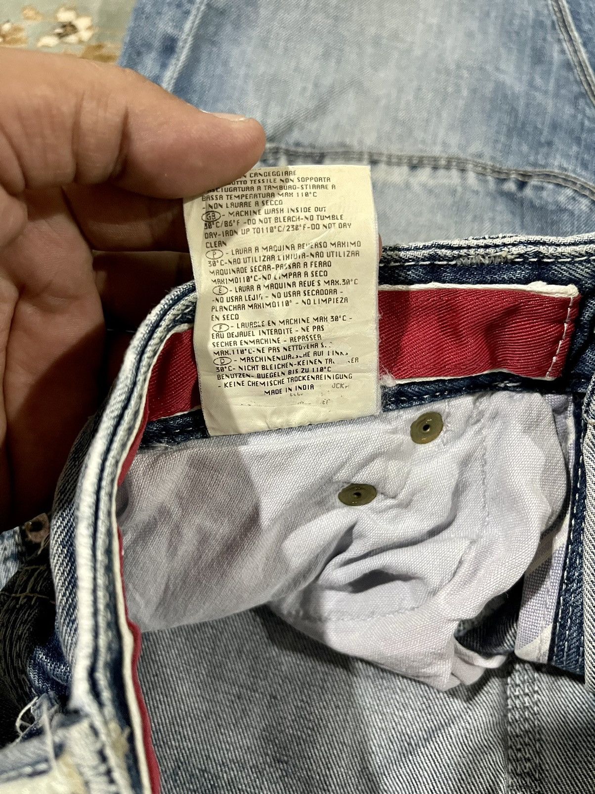 Japanese Brand × Vintage VINTAGE BE ONE TAKE TWO MUSCLE DENIM BACK BUCKLE SIZE 28X29 Size US 28 / EU 44 - 17 Thumbnail