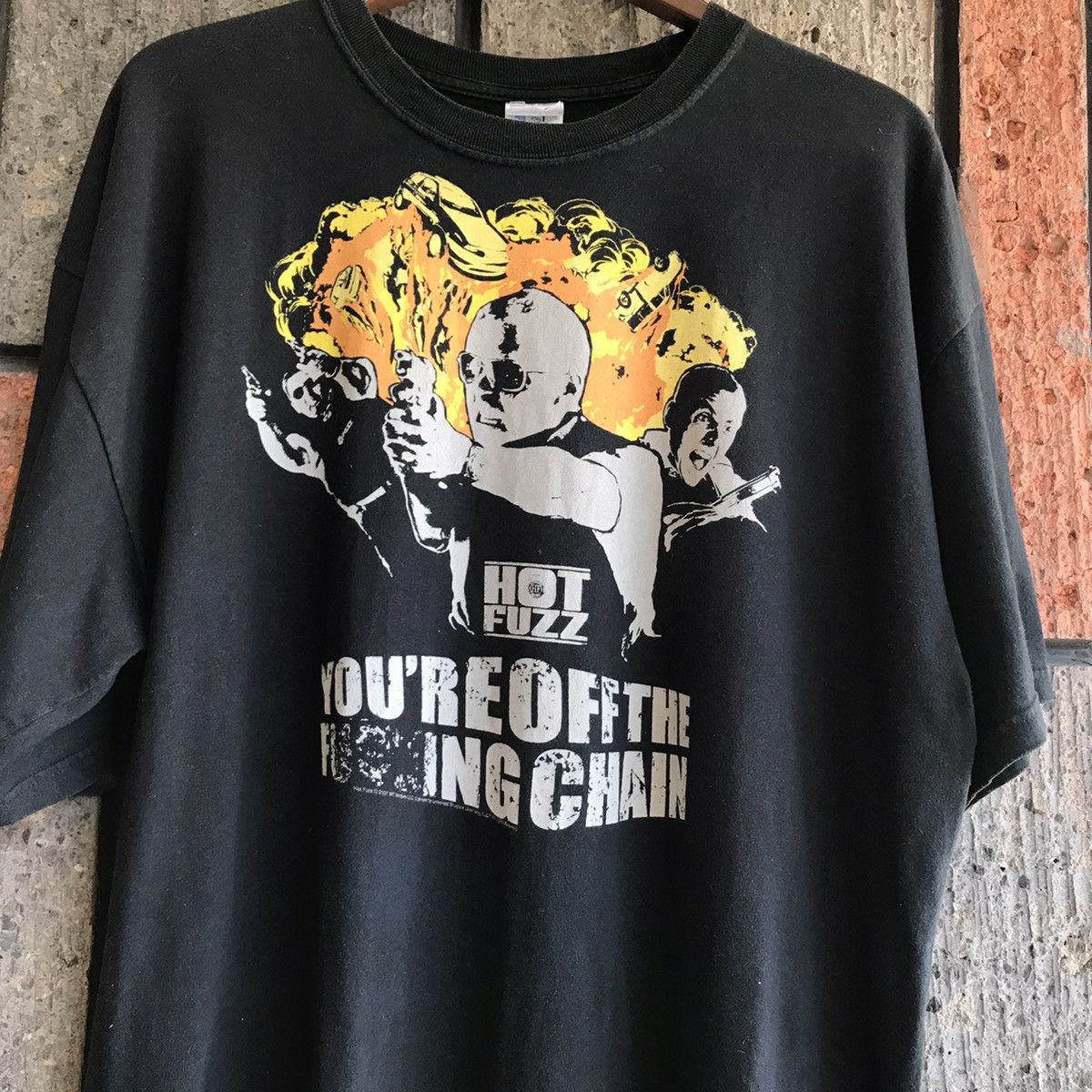 Vintage VTG 2007 Hot Fuzz Movie Promo Tee Shirt Shaun of The Dead Size US XL / EU 56 / 4 - 4 Thumbnail