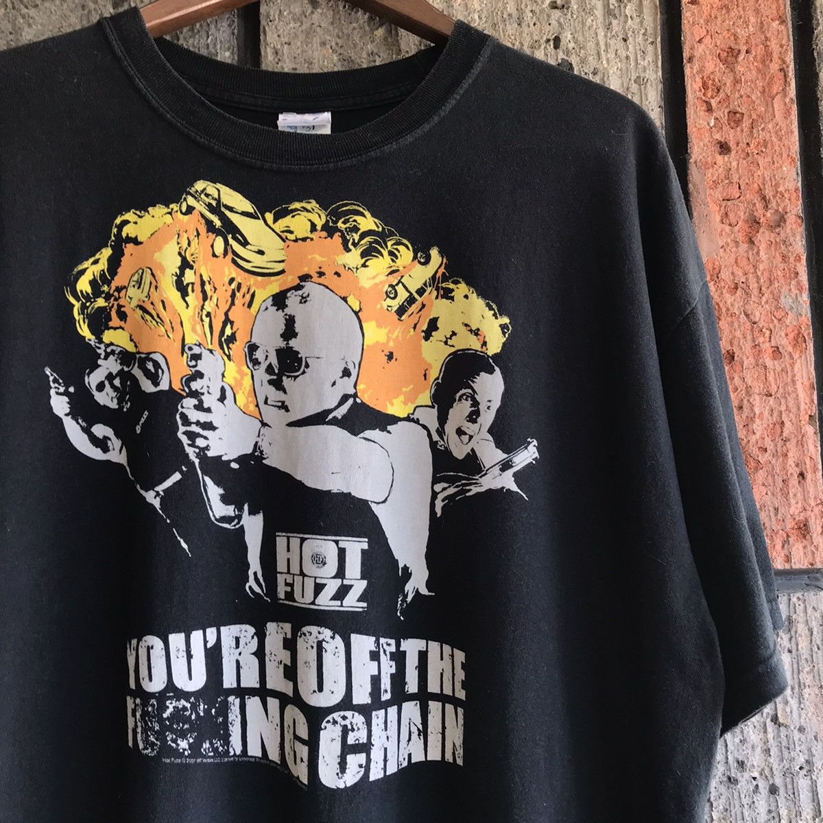 Vintage VTG 2007 Hot Fuzz Movie Promo Tee Shirt Shaun of The Dead Size US XL / EU 56 / 4 - 1 Thumbnail