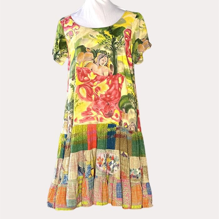 Jams World Jams World Hattie Y2K Mini Dress Hawaiian Tropical Tiered S