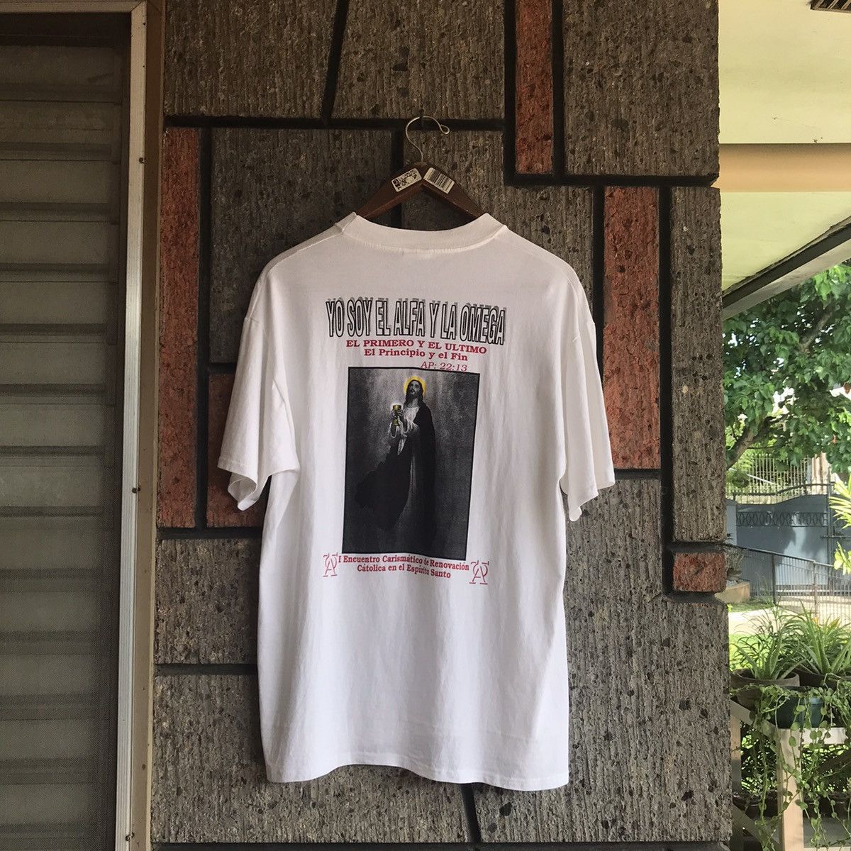 Hanes VTG ‘90s Jesus Tee Shirt Renovacion Carismatica Size US L / EU 52-54 / 3 - 2 Thumbnail