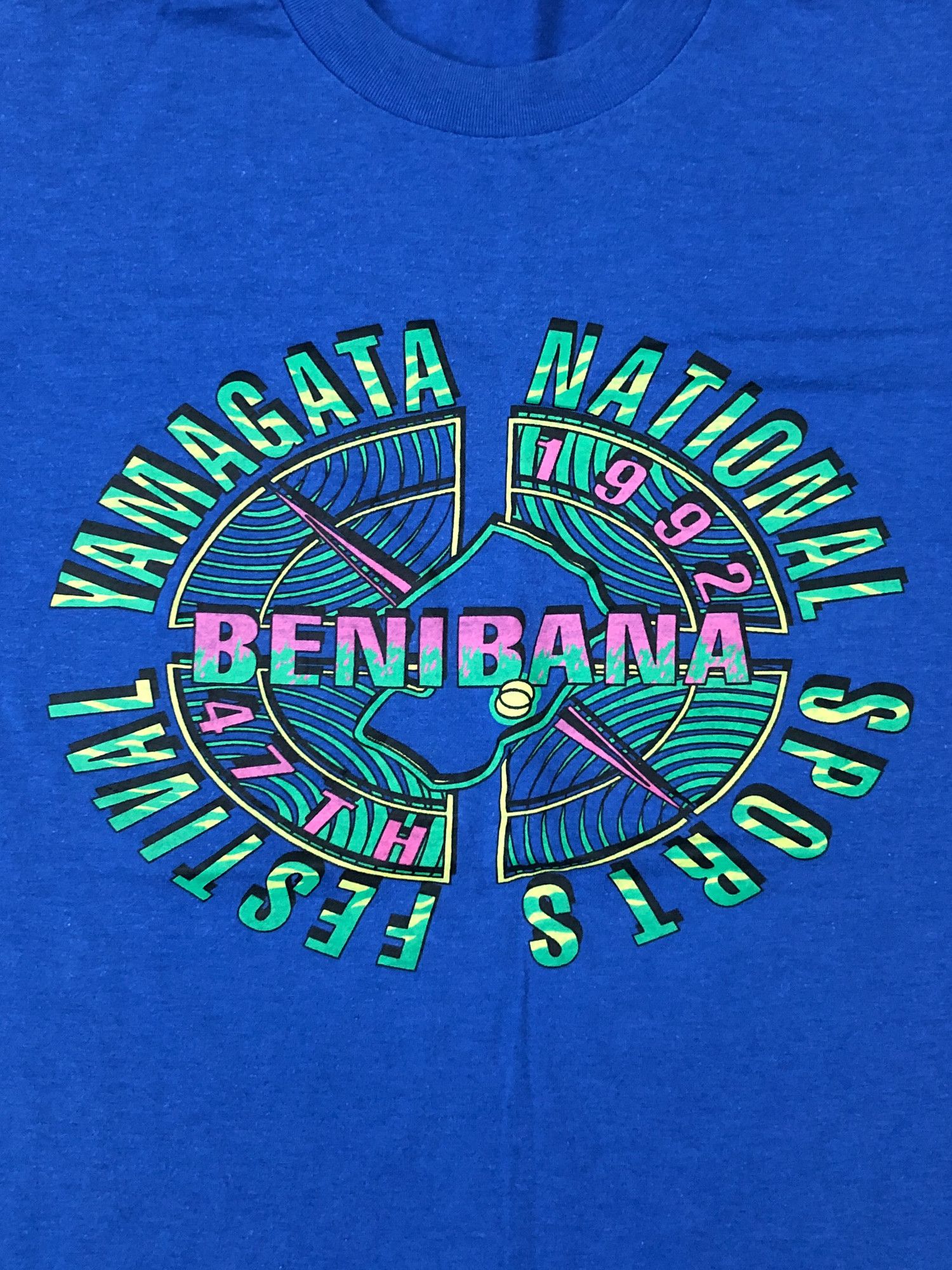Asics × Japanese Brand × Vintage 1992 Single Stitch 'National Sport Festival' Asics T-Shirt Size US L / EU 52-54 / 3 - 3 Thumbnail