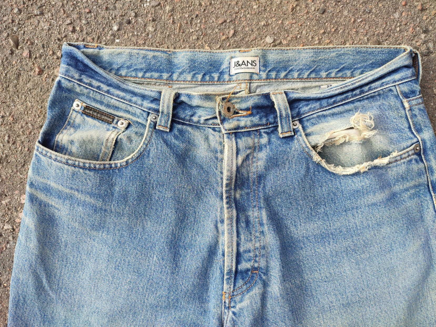 Dolce & Gabbana Dolce & Gabbana J&ANS Vintage Blue Distressed Denim Size US 32 / EU 48 - 3 Thumbnail