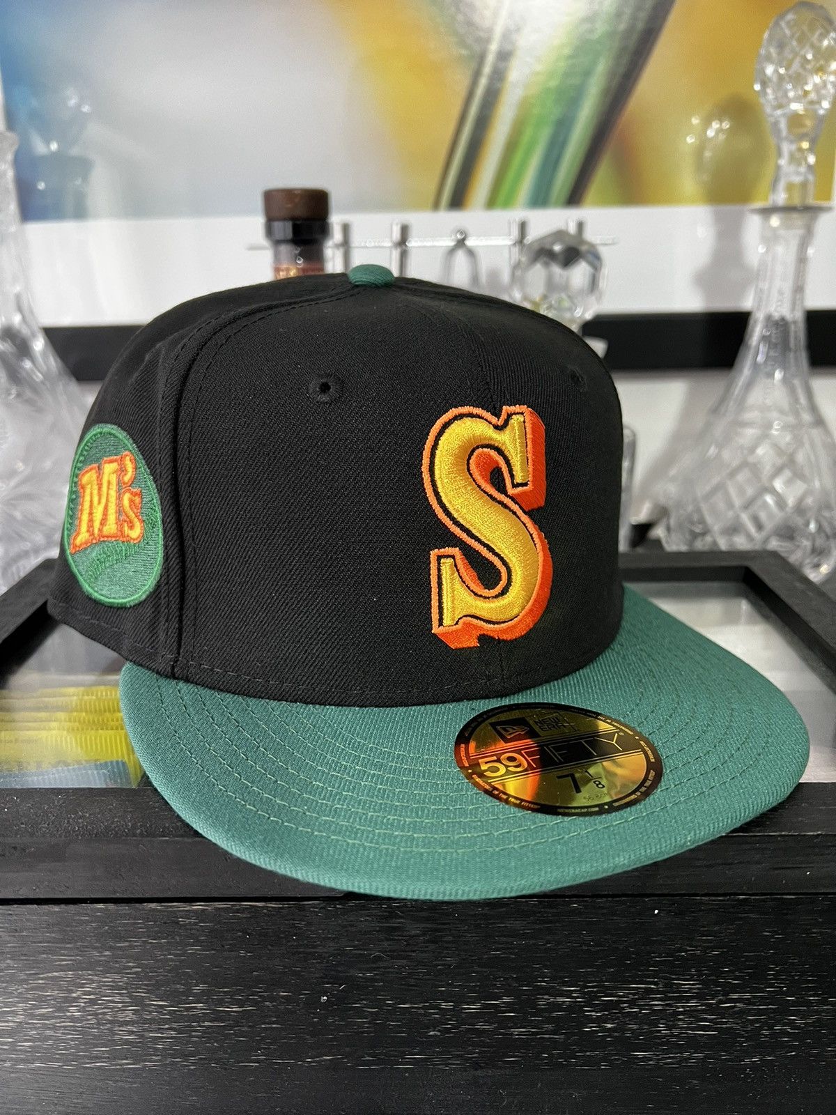 image of Mlb x Myfitteds 7 1/8 Myfitteds Upper Deck Ken Griffey Jr Seattle Mariners in Black, Men's