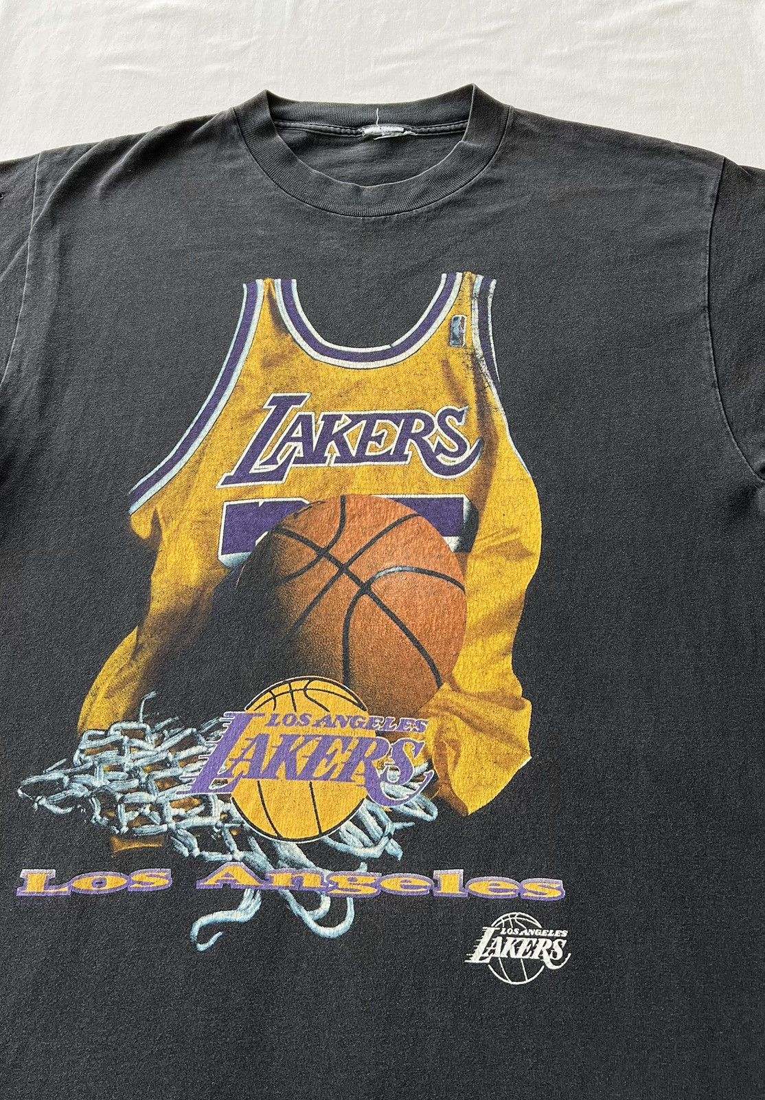 NBA Vintage 90s Los Angeles Lakers Kobe Bryant Starter NBA Tee Size US XL / EU 56 / 4 - 4 Thumbnail