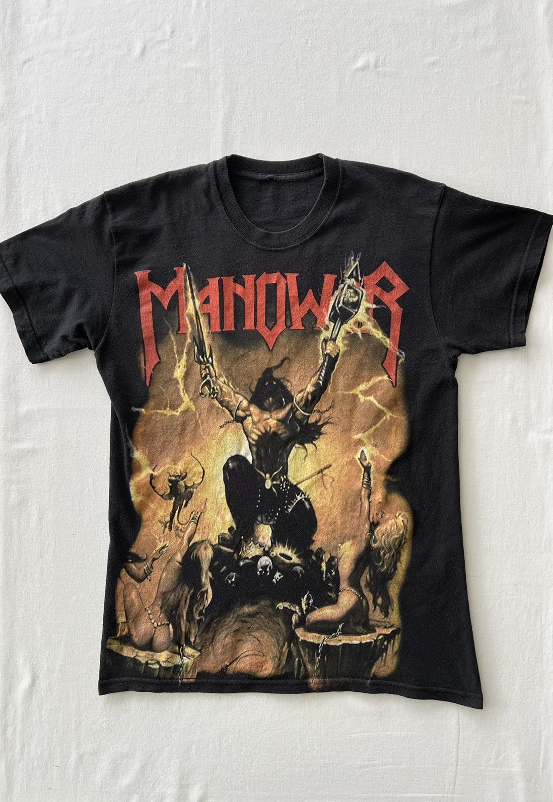 Band Tees Vintage 2000s Manowar Black Tee Size US S / EU 44-46 / 1 - 3 Thumbnail