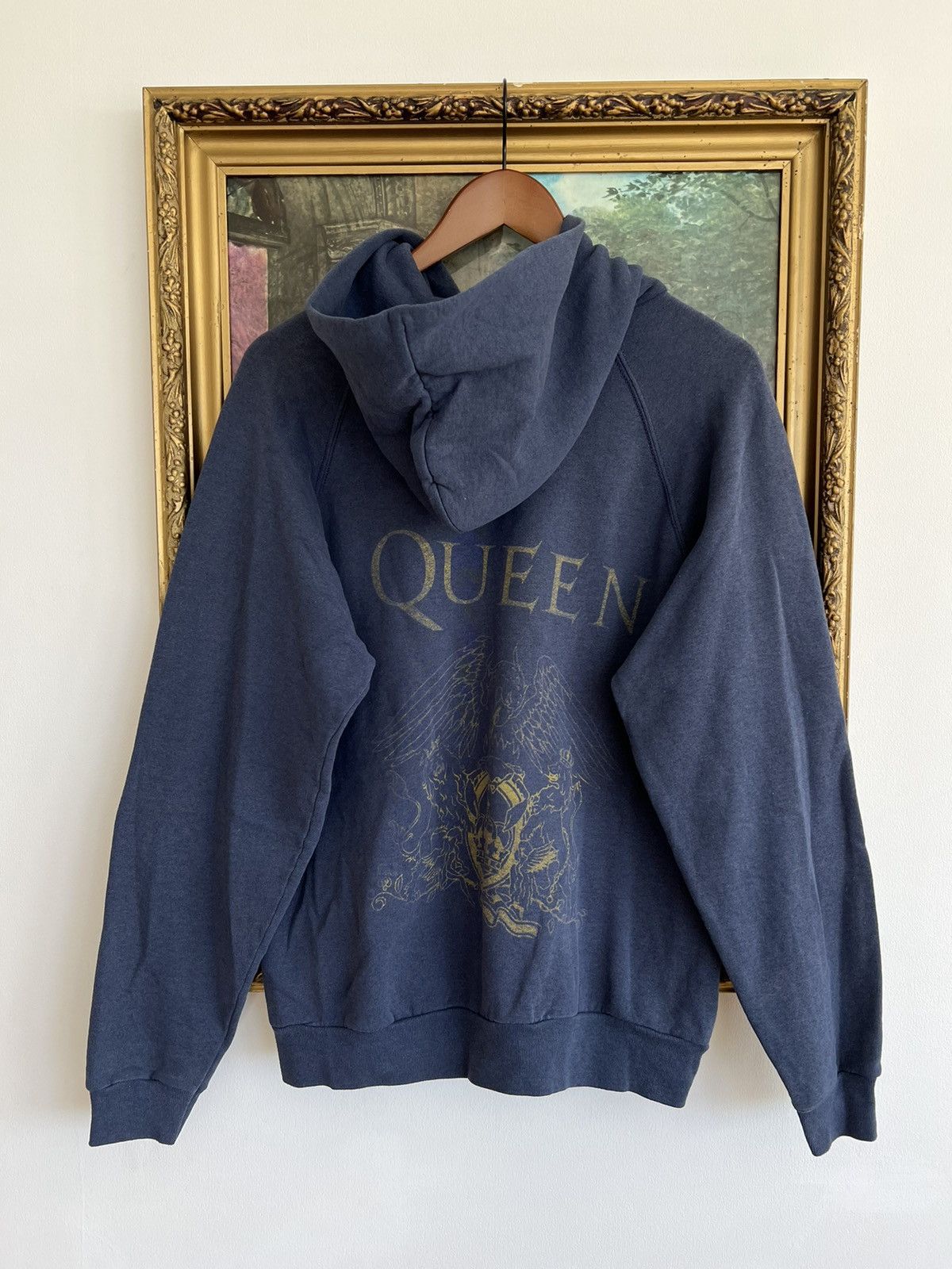 Band Tees Vintage 90s Queen Freddie Mercury Blue Hoodie Size US M / EU 48-50 / 2 - 2 Thumbnail