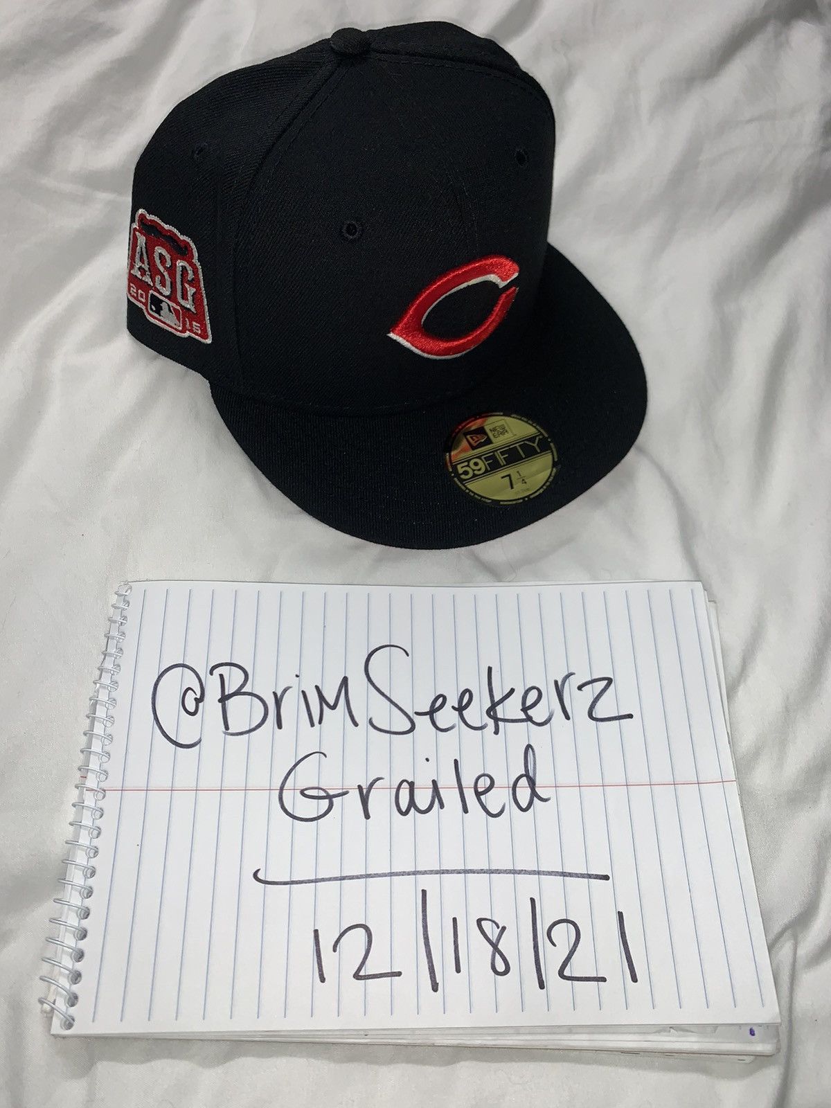 New Era Exclusive Cincinnati Reds Fitted Black Reds Pink Brim 7 1/2 Size ONE SIZE - 6 Thumbnail
