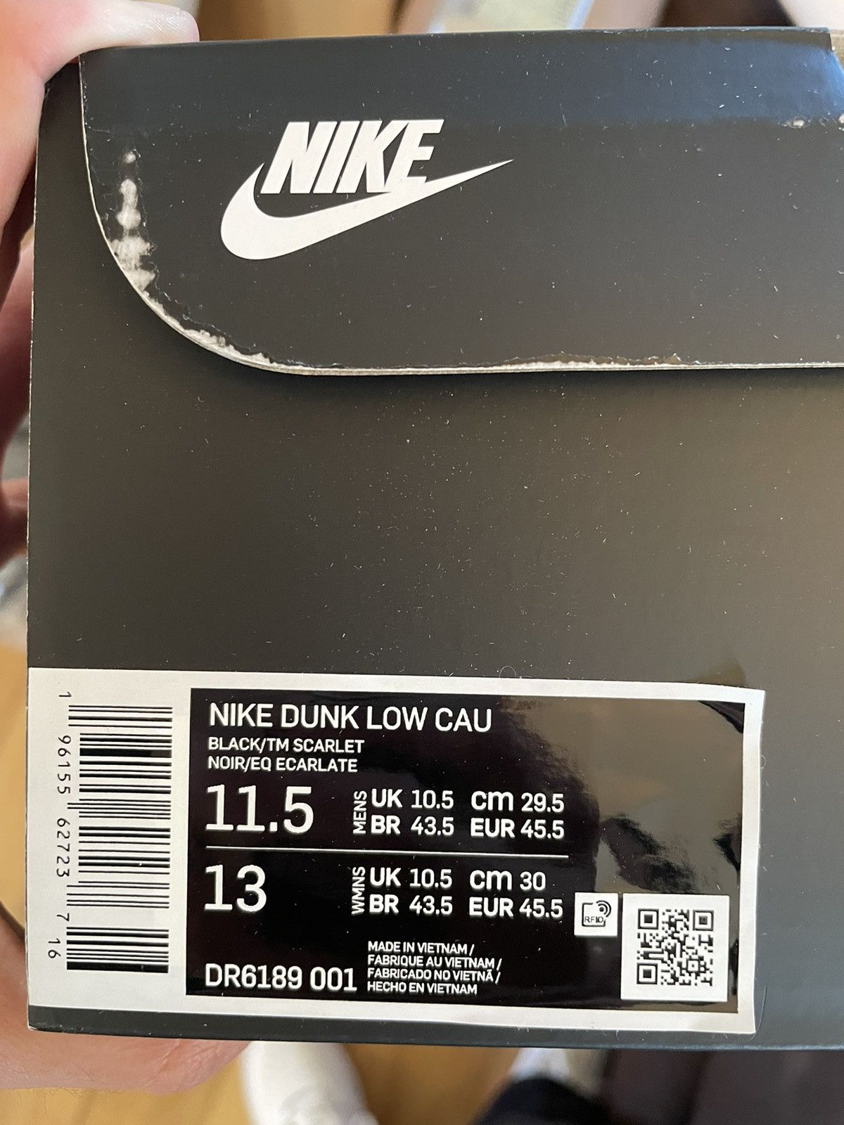 Nike Nike Dunk Low Clark Atlanta University CAU Size US 11.5 / EU 44-45 - 11 Thumbnail