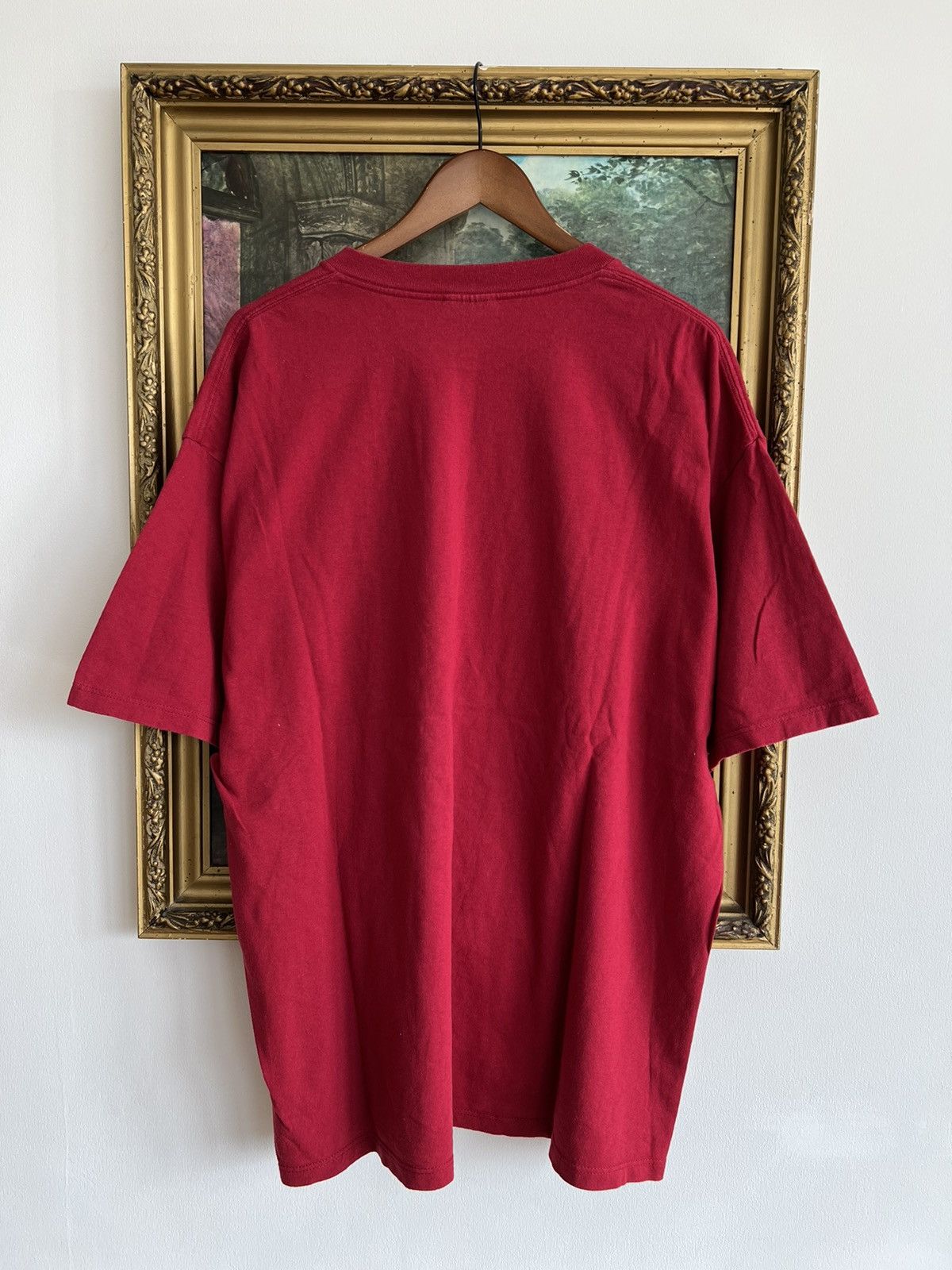 Nike Vintage 90s Nike Streetwear Red Tee Size US XL / EU 56 / 4 - 2 Thumbnail
