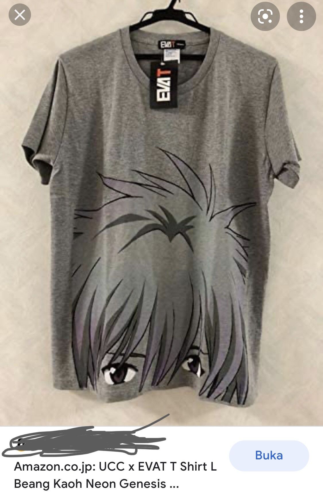 Anime × Cartoon Network 🔥Rare🔥 Evangelion T Shirt x Ucc Size US L / EU 52-54 / 3 - 6 Thumbnail